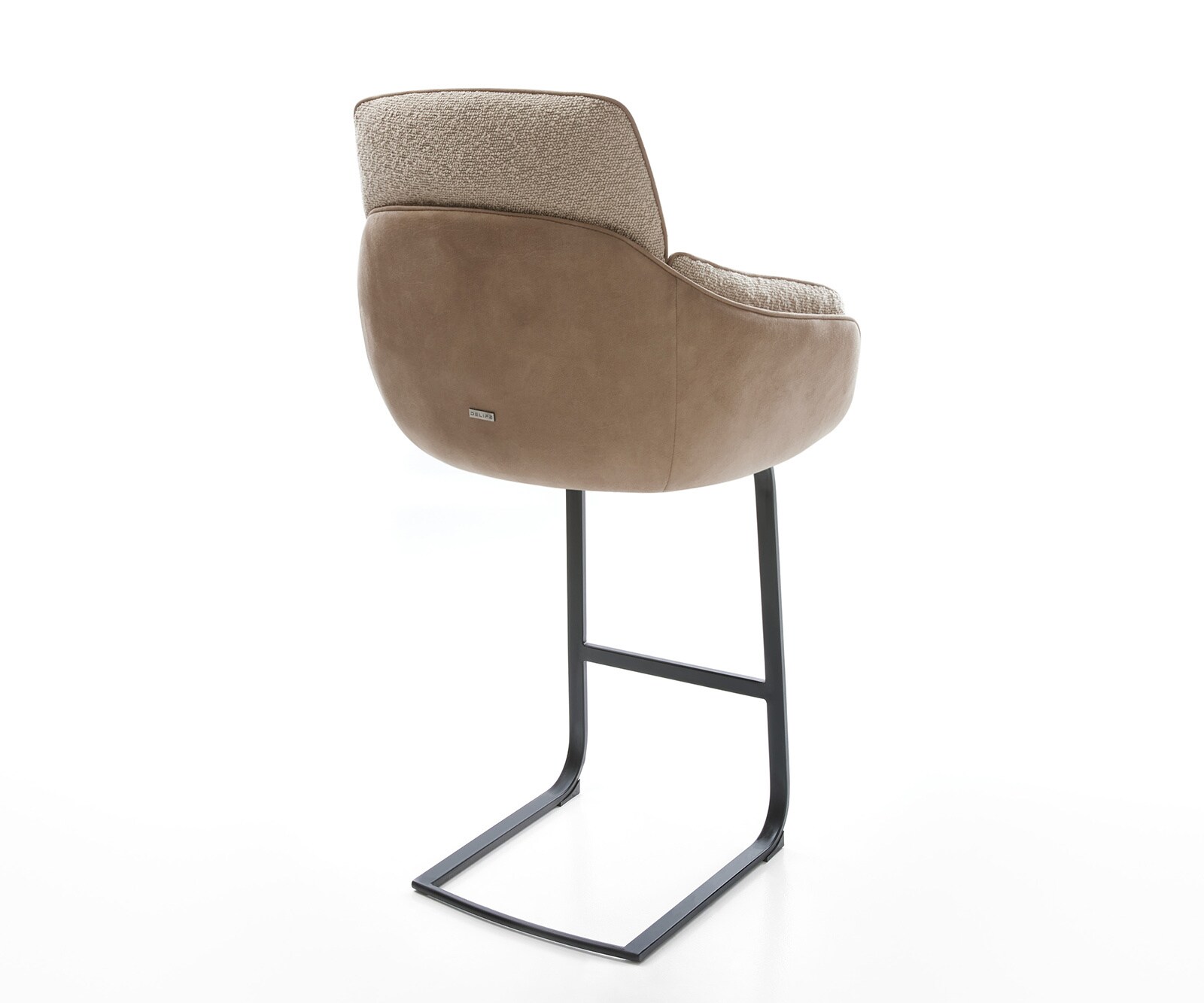 Chaise-de-bar Luan-Flex mélange de matériaux boue Piétement luge plat métal ressorts ensachés 4