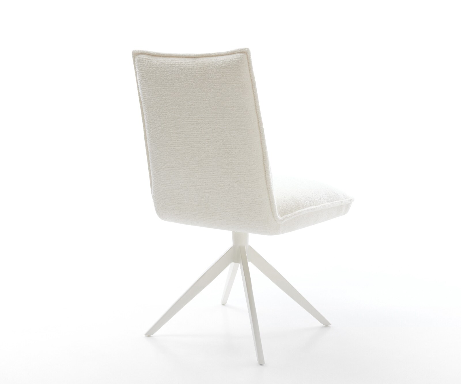 Chaise-pivotante Lelio-Flex bouclé doux beige pied croisé large blanc pivotement sur 360° fonction bascule resorts ensachés 5