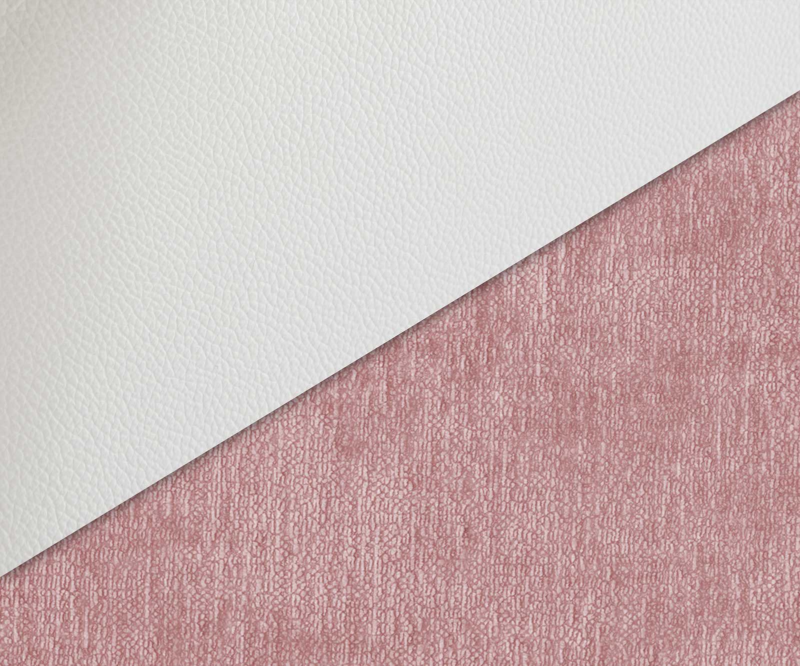 Cantilever Luan-Flex avec accoudoirs tissu mixte cuir de vache blanc-rose pied cantilever plat blanc 2 Cantilever Luan-Flex avec accoudoirs tissu mixte cuir de vache blanc-rose pied cantilever plat blanc 2