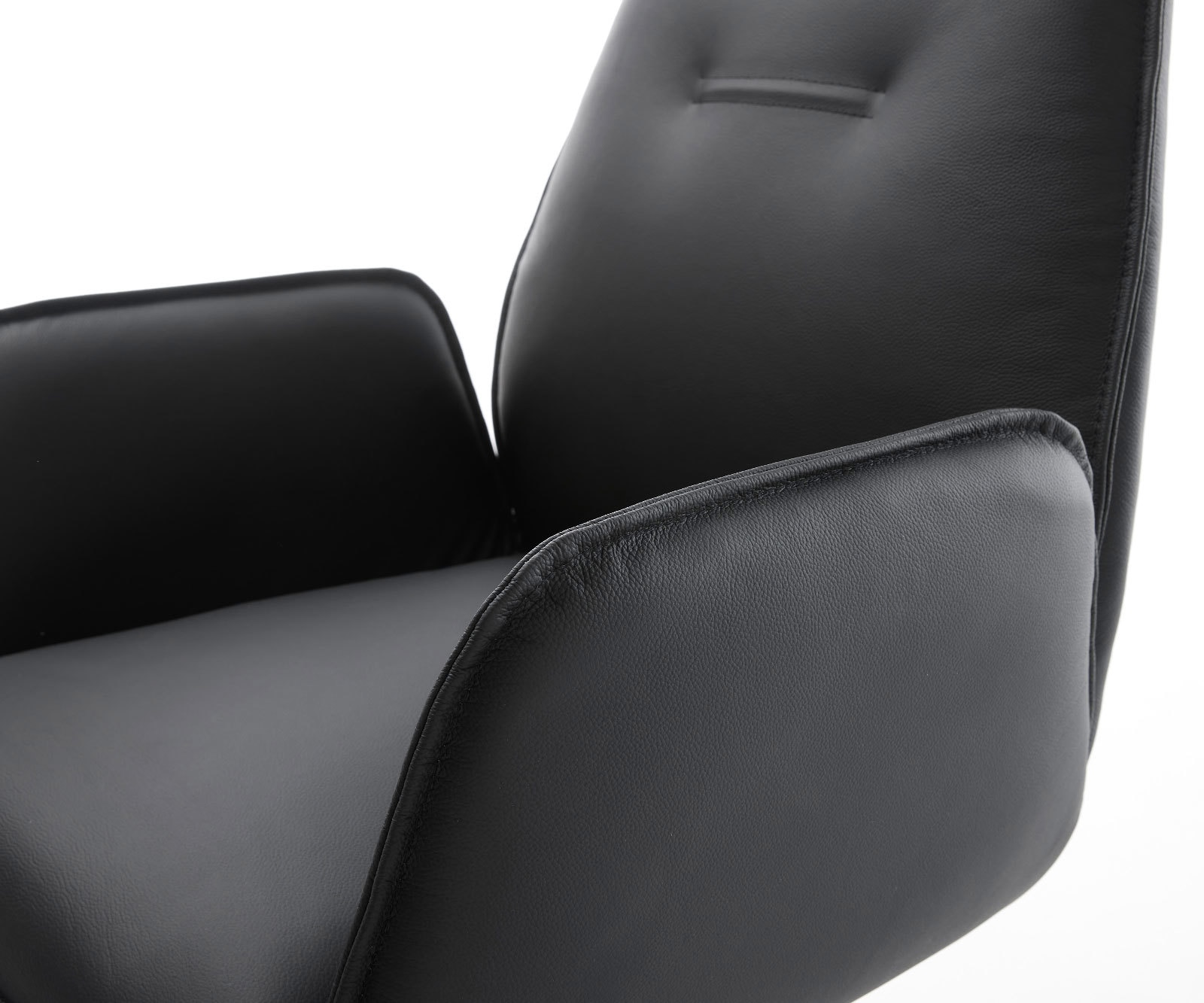 Cantilever Zoa-Flex cuir de vache noir pied cantilever plat noir ressorts ensachés 3 Cantilever Zoa-Flex cuir de vache noir pied cantilever plat noir ressorts ensachés 3