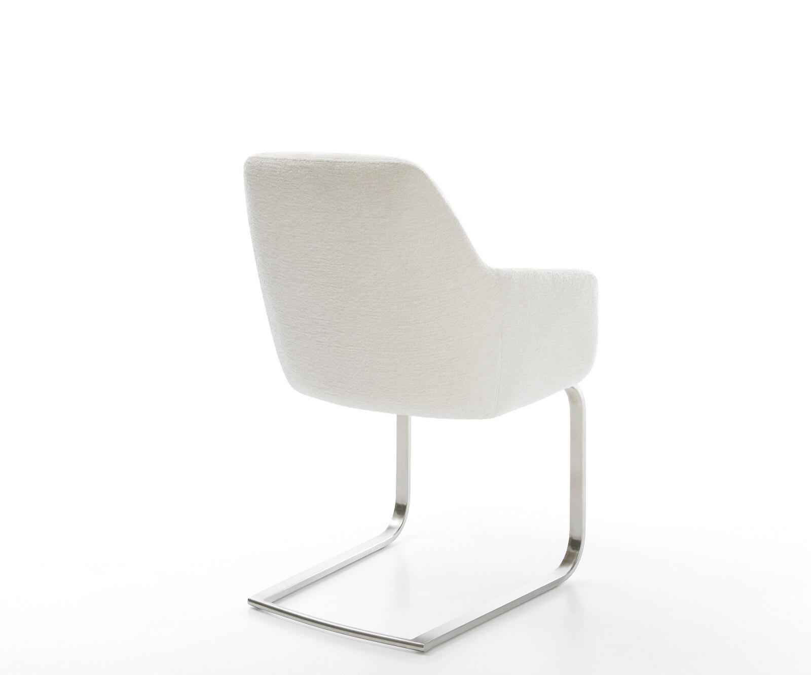 Cantilever Pejo-Flex bouclé doux beige pied cantilever plat acier inoxydable resorts ensachés 5