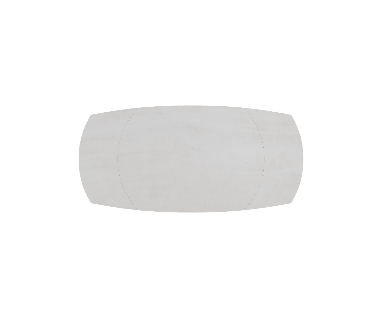 Plateau de table à manger Edge forme bateau 130-200 x 100 cm céramique onyx champagne extensible 2