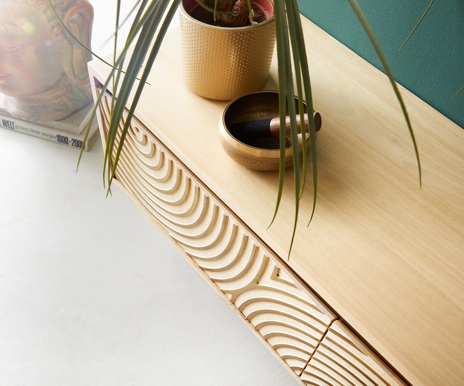 Meuble-TV Budaya 175 cm manguier naturel 3 portes 5 Meuble-TV Budaya 175 cm manguier naturel 3 portes 5