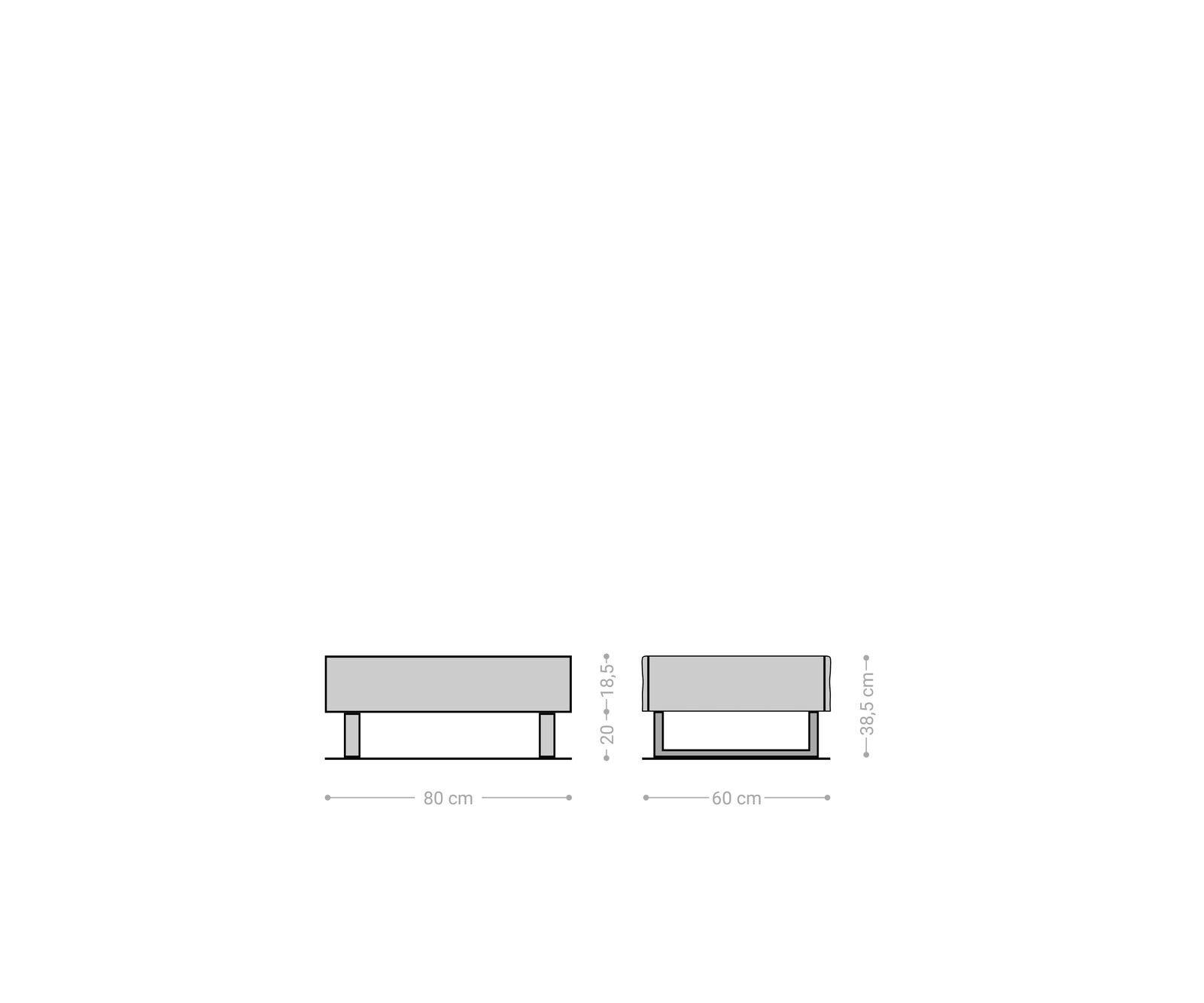 Table-basse New Live-Edge 80x60 cm acacia naturel 2 tiroirs patin métal noir 5