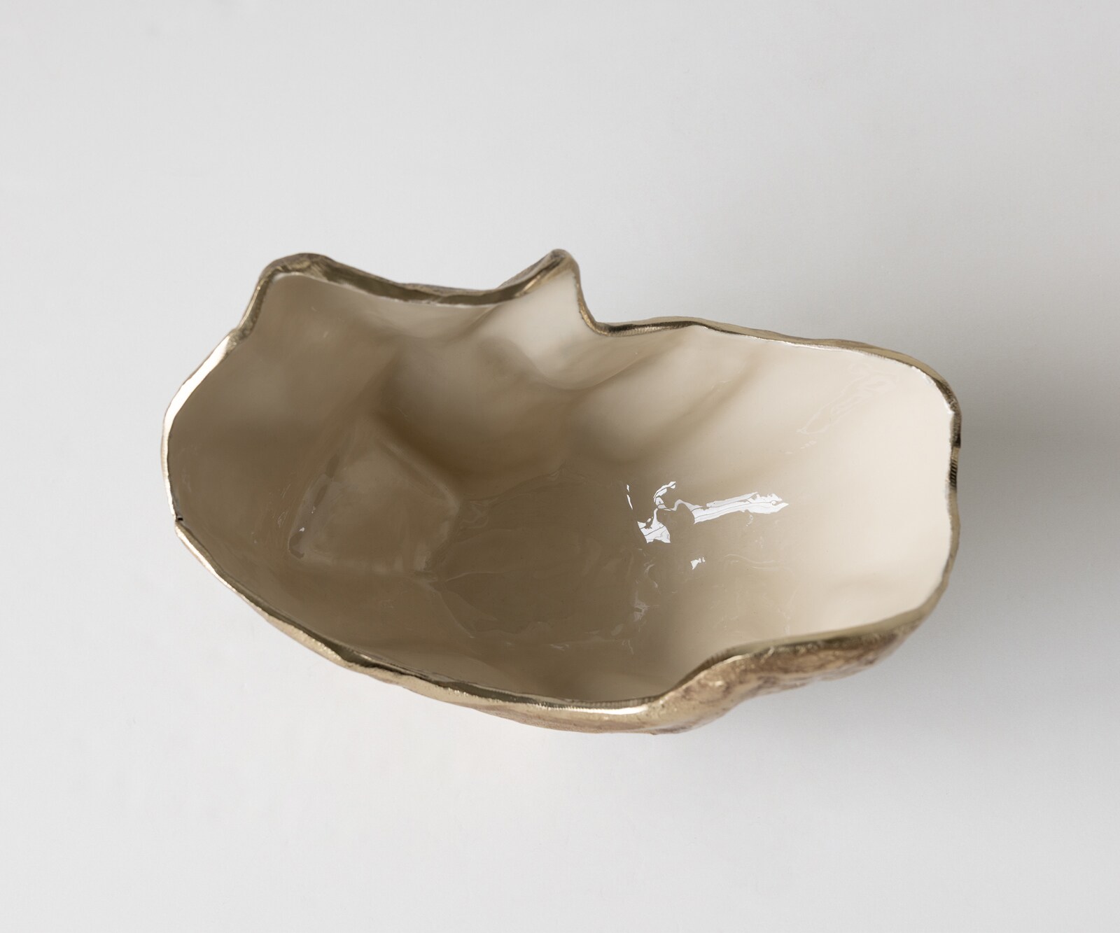Coupe décorative Valena l33 x P20 x H22 cm Aluminium Champagner Ivory Faite main 4