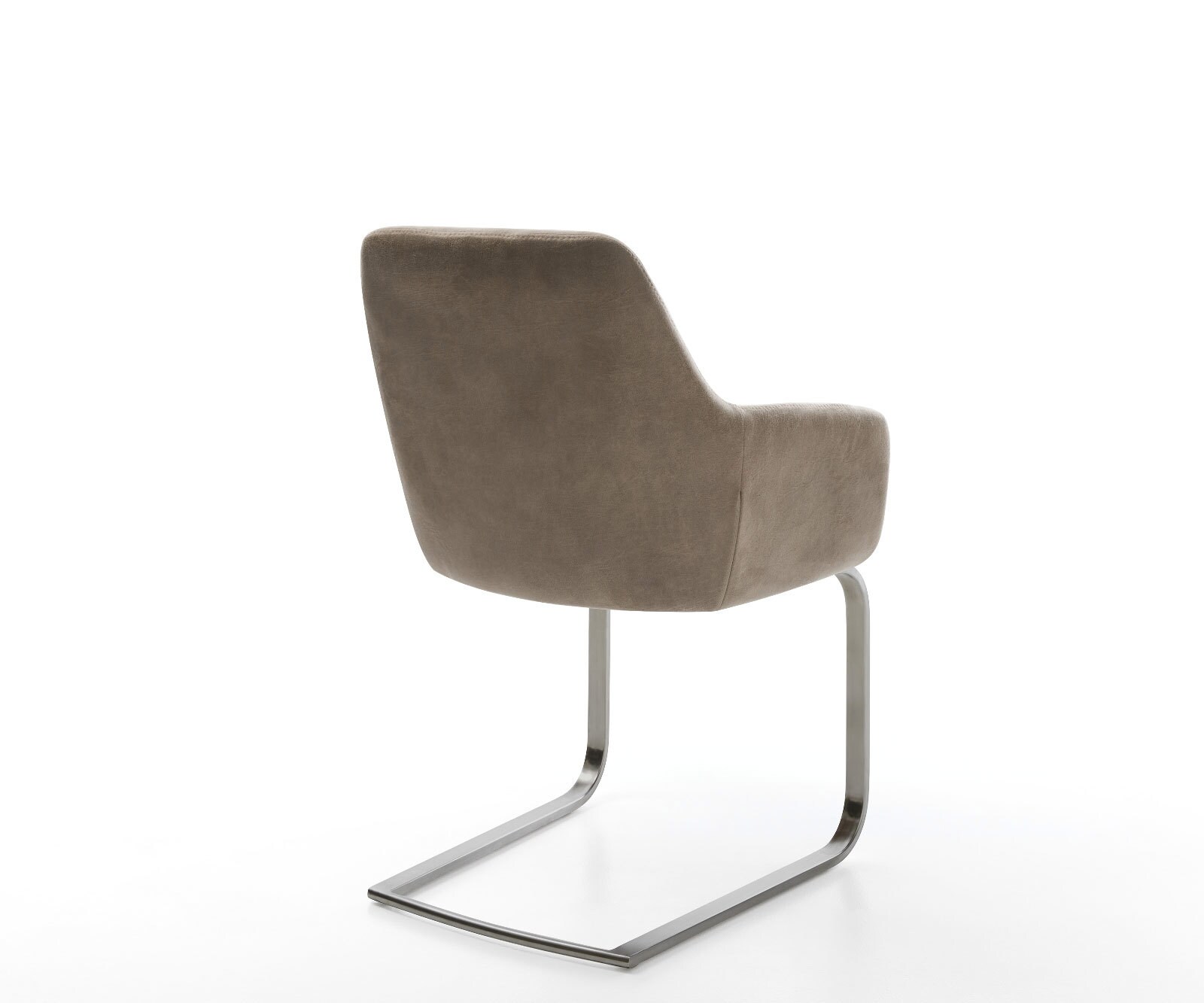 Cantilever Pejo-Flex microvelours taupe vintage pied cantilever plat grafiete ressorts ensachés 5