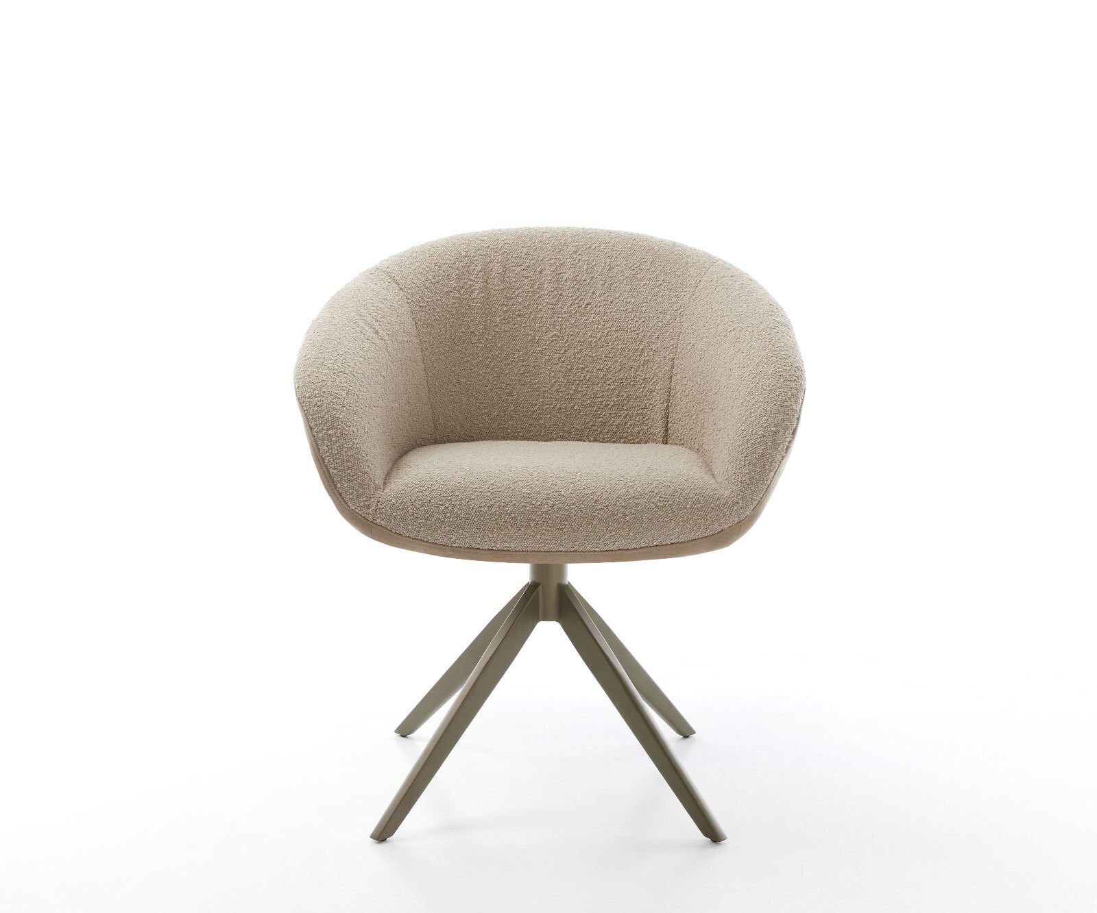 Chaise-pivotante Vinka-Flex tissu mixte boue pied croisé large aspect titane pivotement sur 360° fonction bascule ressorts ensachés 2