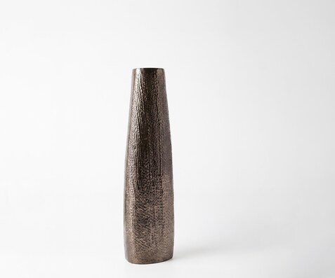 Vase Conico l14 x P9 x H48 cm Aluminium Mokka Bronze Moulé
