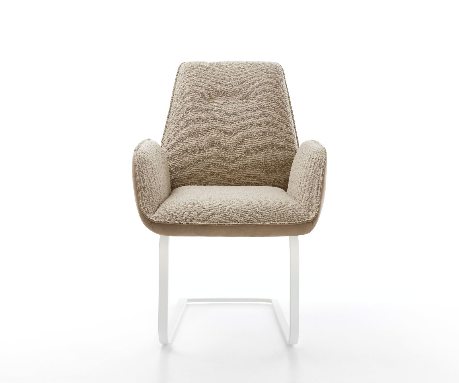 Cantilever Zoa-Flex tissu mixte couleur boue pied cantilever plat blanc ressorts ensachés 1