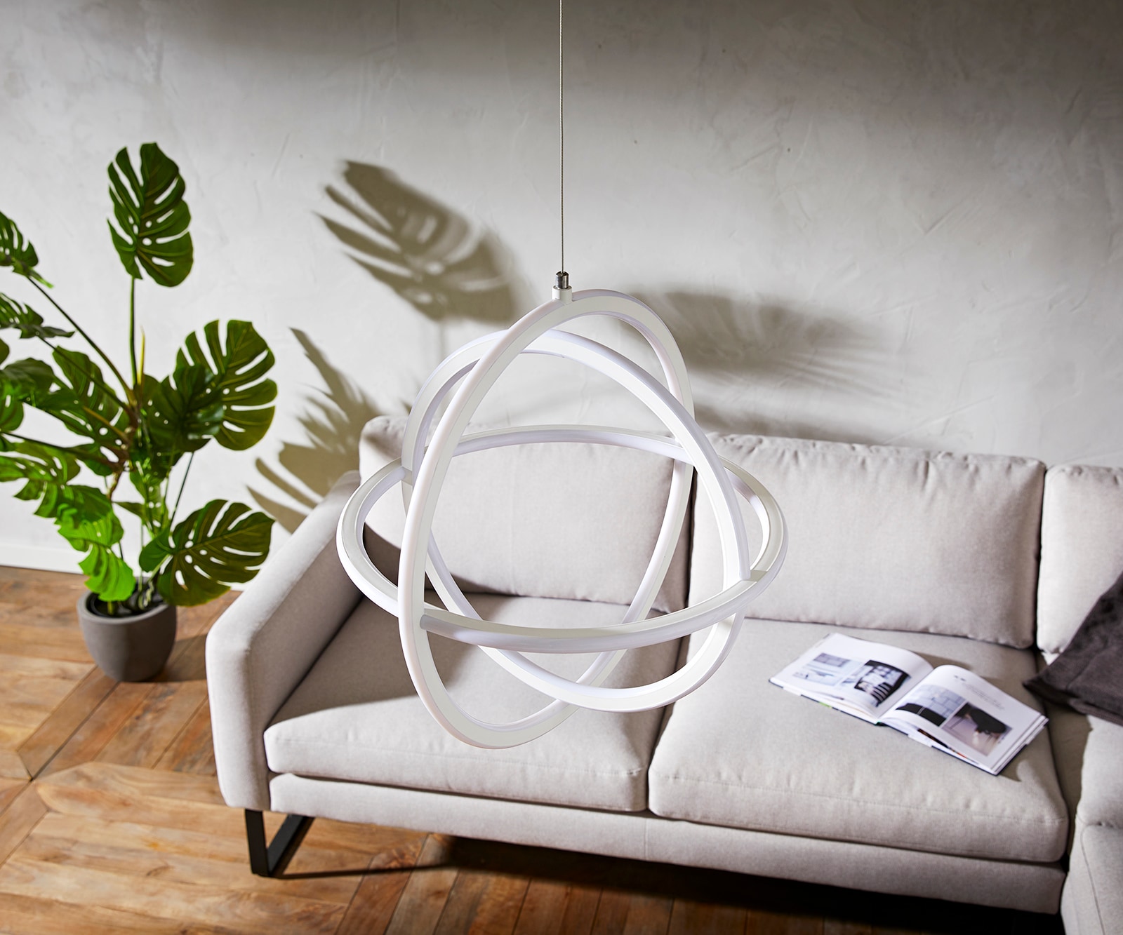 Plafonnier  Voluta  51x51x51 cm blanc LED 46W Lampe design 2 Plafonnier  Voluta  51x51x51 cm blanc LED 46W Lampe design 2