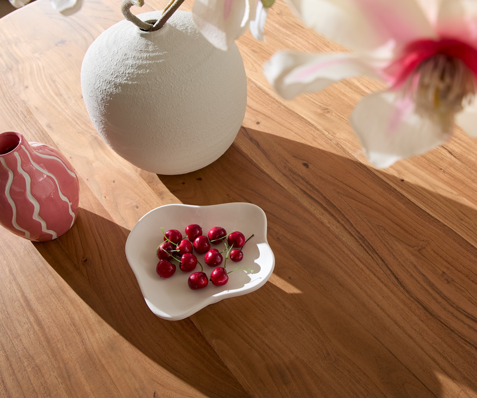 Table-à-manger Orbion 180x175 acacia naturel piètement bois 5