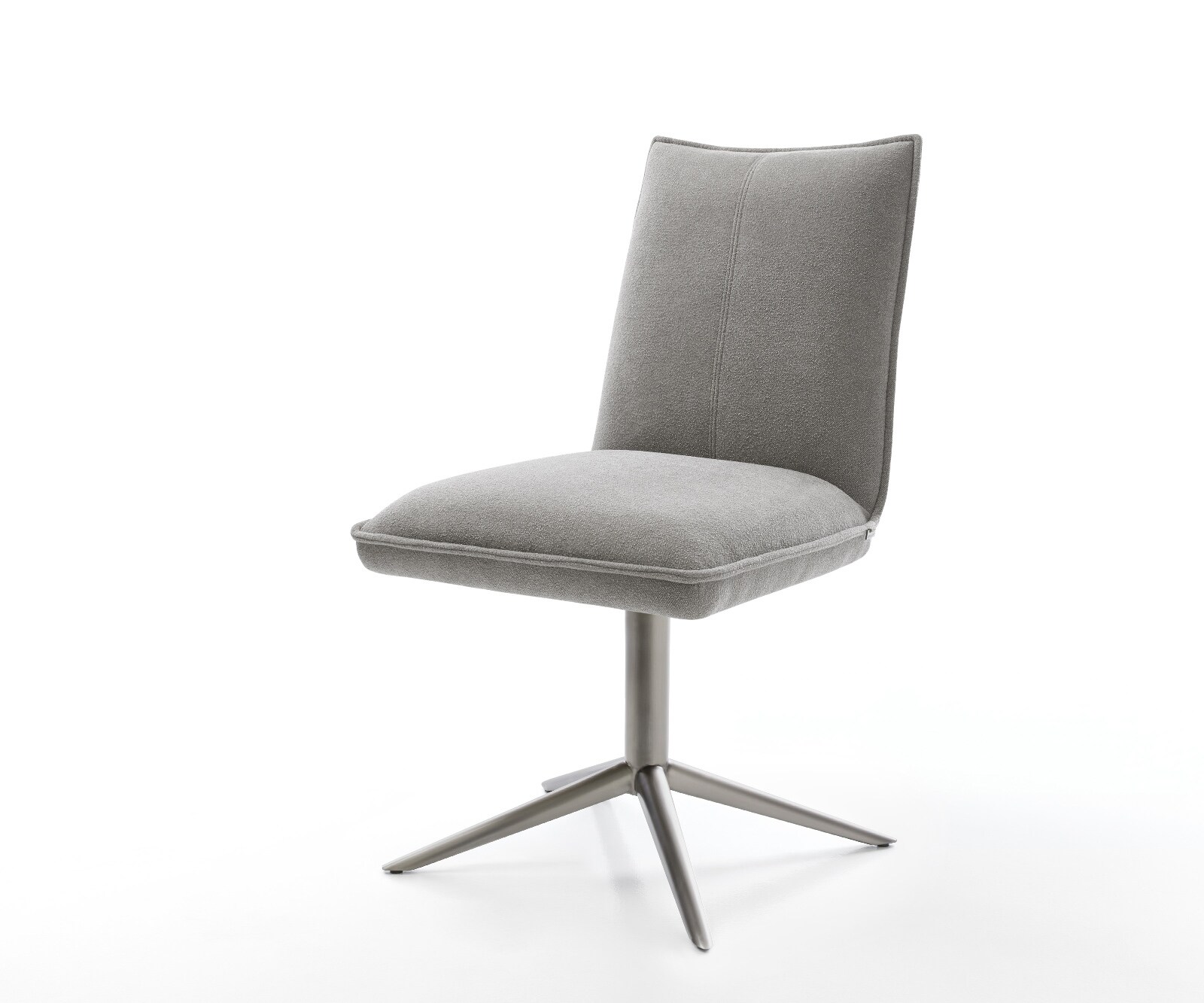 Chaise-pivotante Lelio-Flex tissu structuré doux gris pied de chaise 4 branches grafiete pivotement sur 360° fonction bascule resorts ensachés