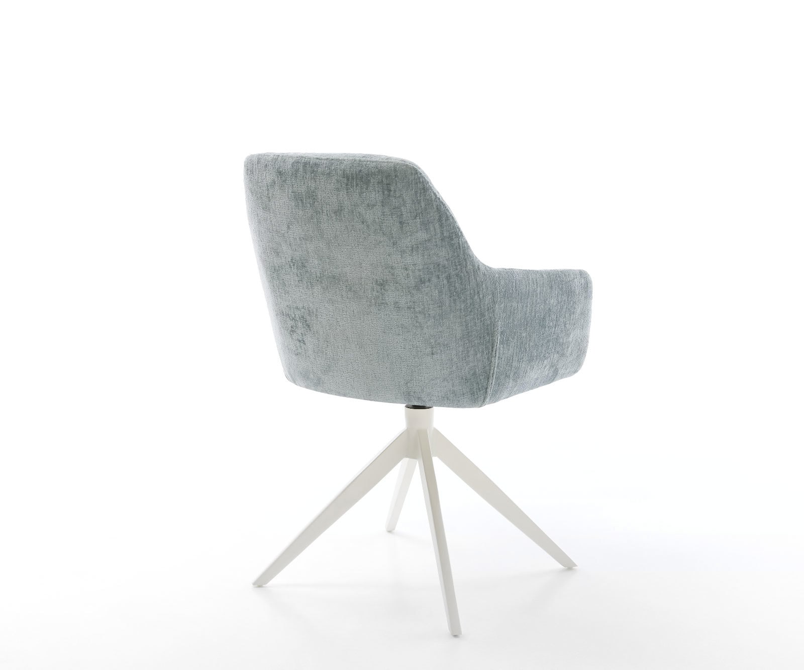 Chaise-pivotante Pejo-Flex chenille bleu pastel pied croisé large blanc pivotement sur 360° fonction bascule ressorts ensachés 4 Chaise-pivotante Pejo-Flex chenille bleu pastel pied croisé large blanc pivotement sur 360° fonction bascule ressorts ensachés 4