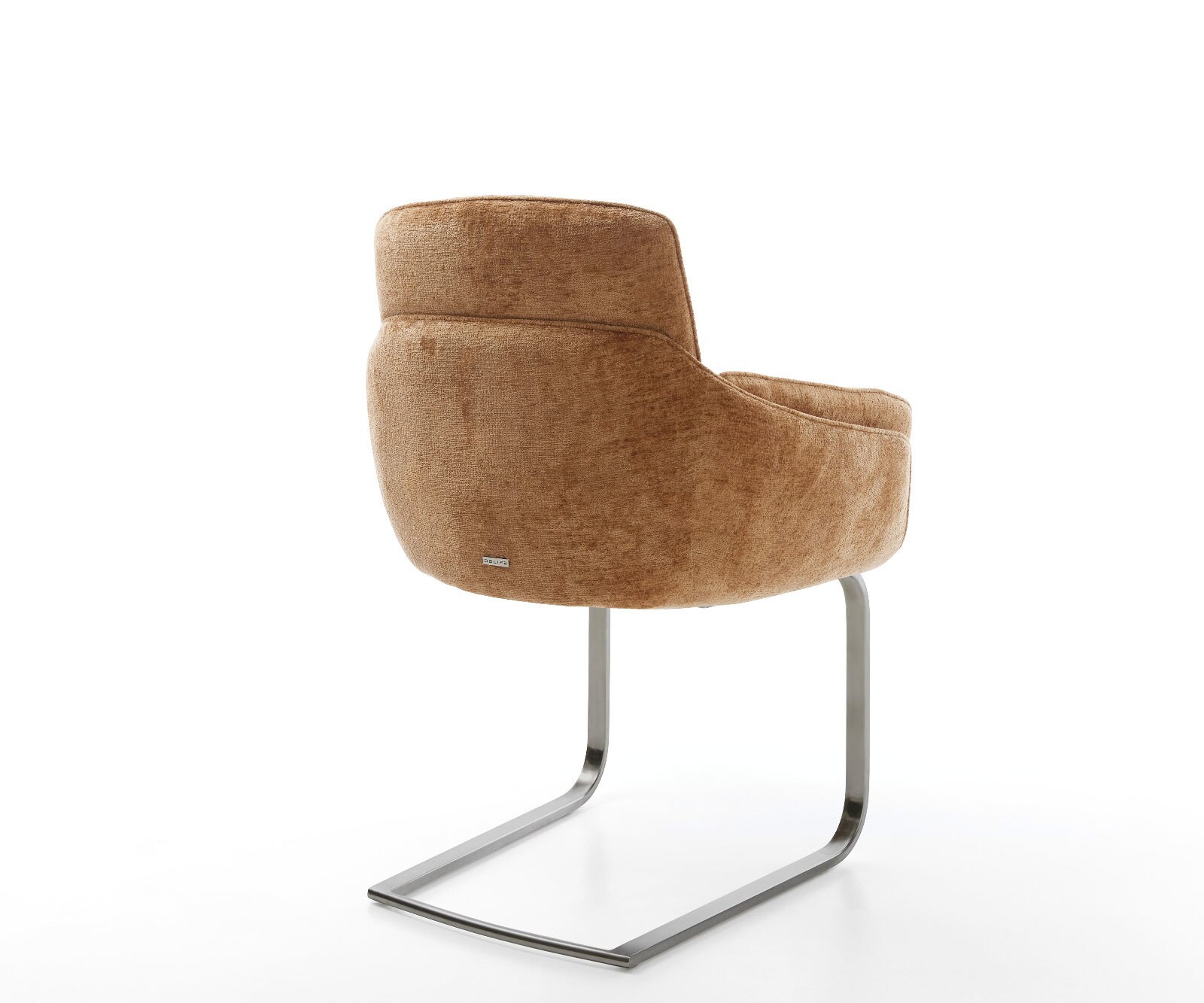 Cantilever Luan-Flex avec accoudoirs chenille rouille pied cantilever plat grafiete 5