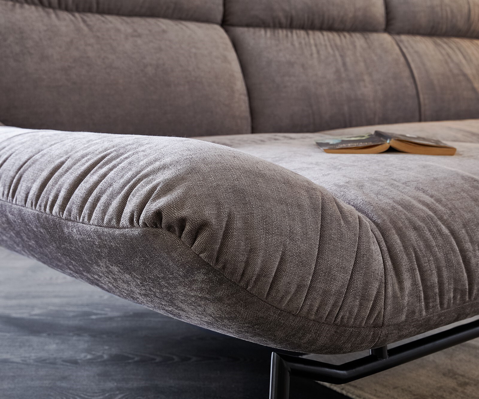 Canapé-d'angle Shape High 305x160 gris pierre chaise longue  gauche de la marque ES 3