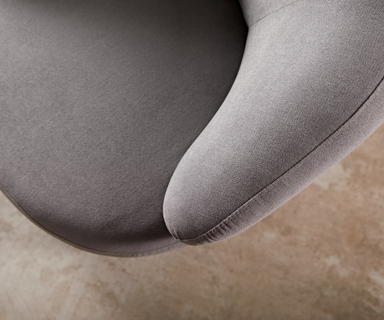 Fauteuil-lounge Nova 88x88 cm microfibre gris 6