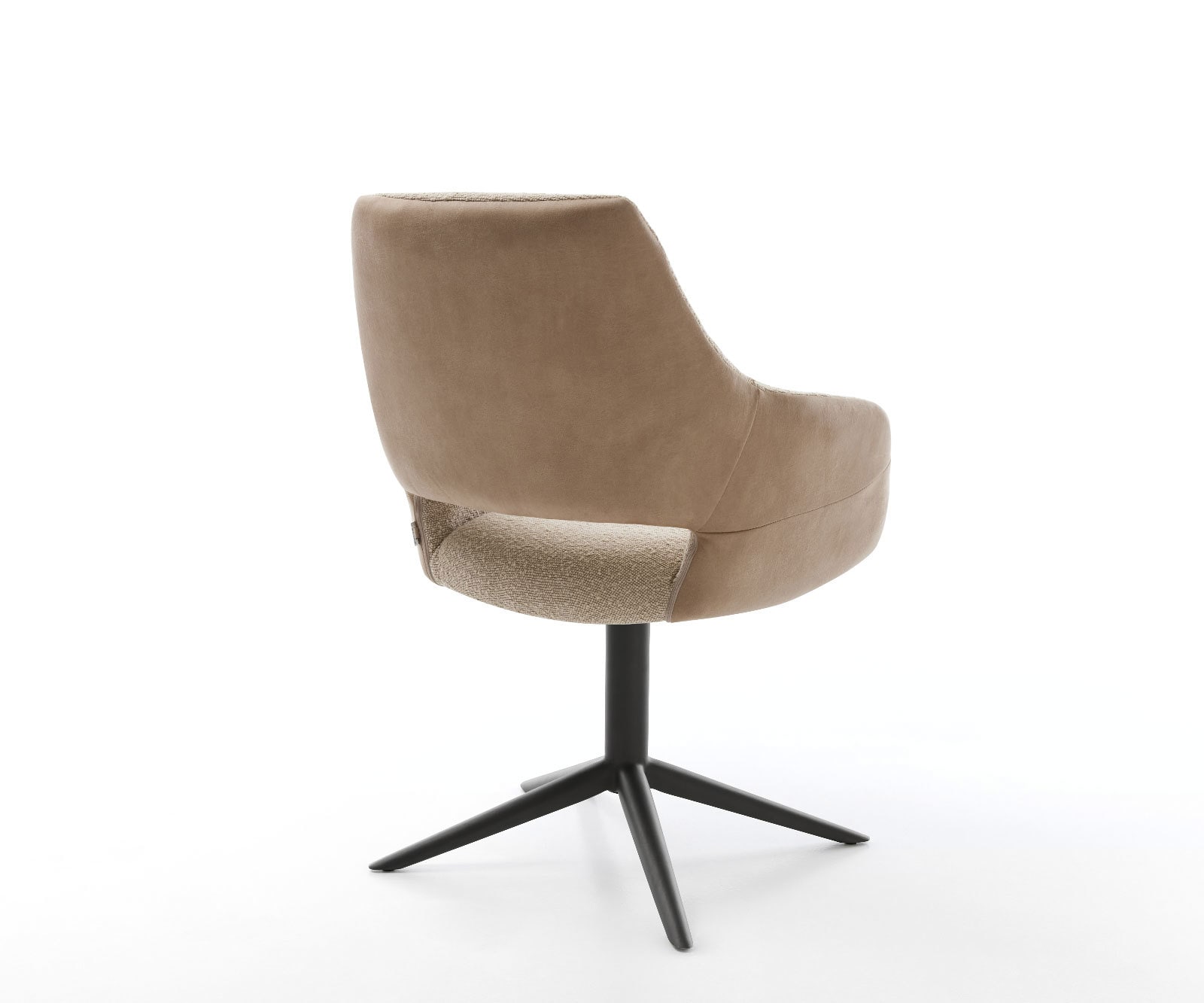 Chaise-pivotante Yago-Flex avec accoudoirs tissu mixte couleur boue pied de chaise 4 branches noir pivotement sur 360° fonction bascule ressorts ensachés 4 Chaise-pivotante Yago-Flex avec accoudoirs tissu mixte couleur boue pied de chaise 4 branches noir pivotement sur 360° fonction bascule ressorts ensachés 4