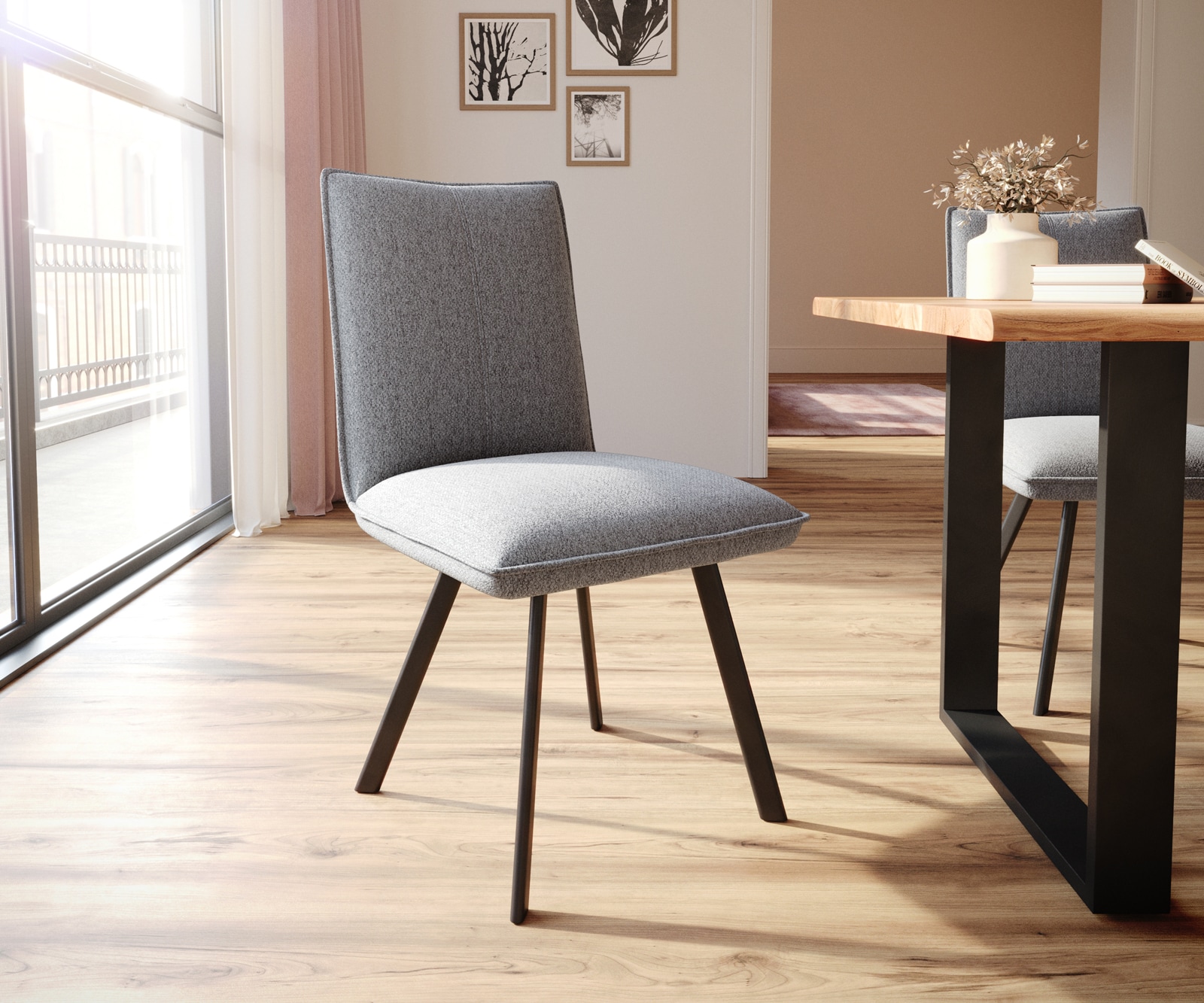 Chaise-de-salle-à-manger Lelio-Flex Chaise rembourrée 3 Chaise-de-salle-à-manger Lelio-Flex Chaise rembourrée 3