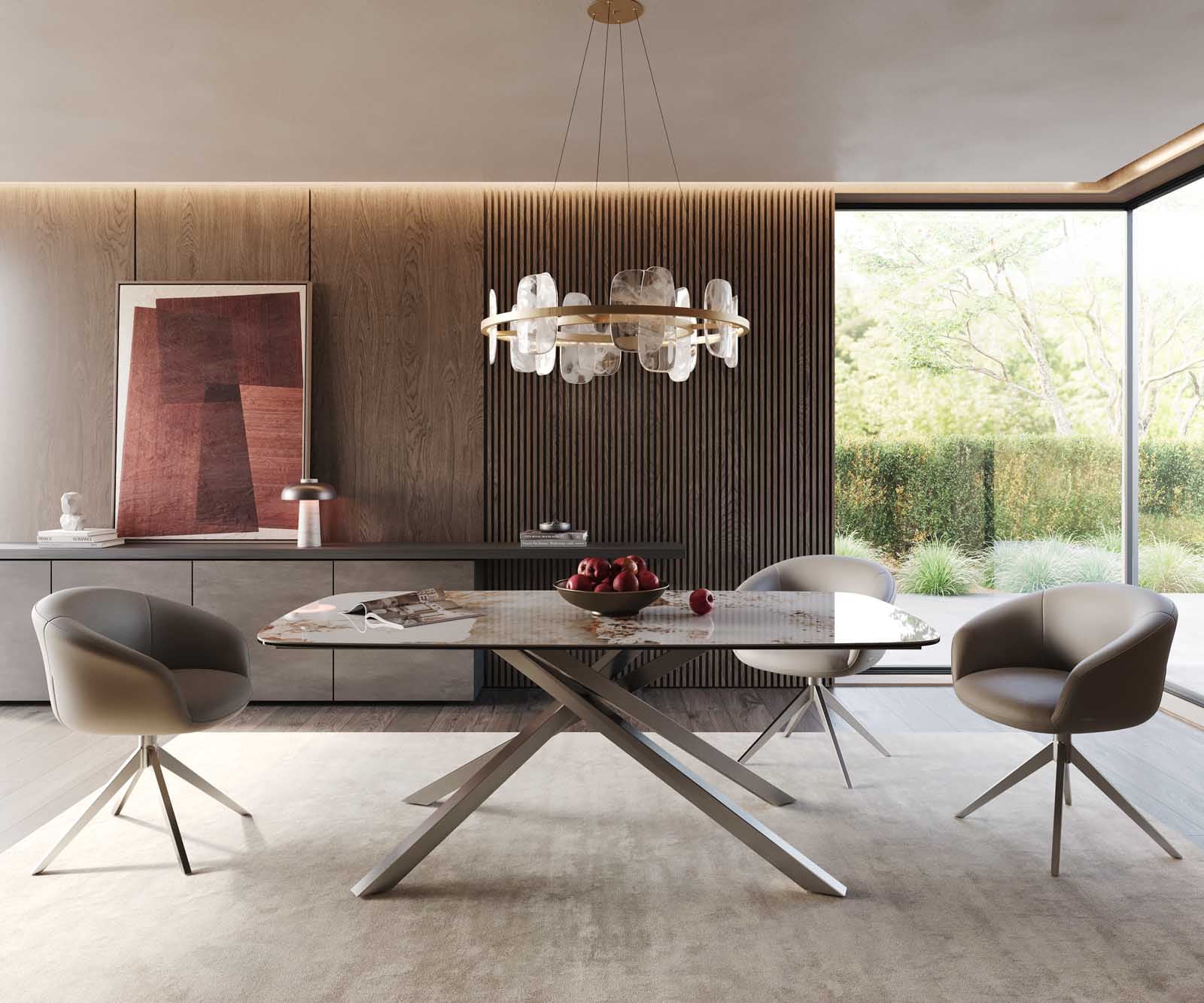 Table à manger Edge en forme de bateau 200x100 céramique Minas mélange blanc-beige cadre croisé rectangulaire acier inoxydable 1 Table à manger Edge en forme de bateau 200x100 céramique Minas mélange blanc-beige cadre croisé rectangulaire acier inoxydable 1