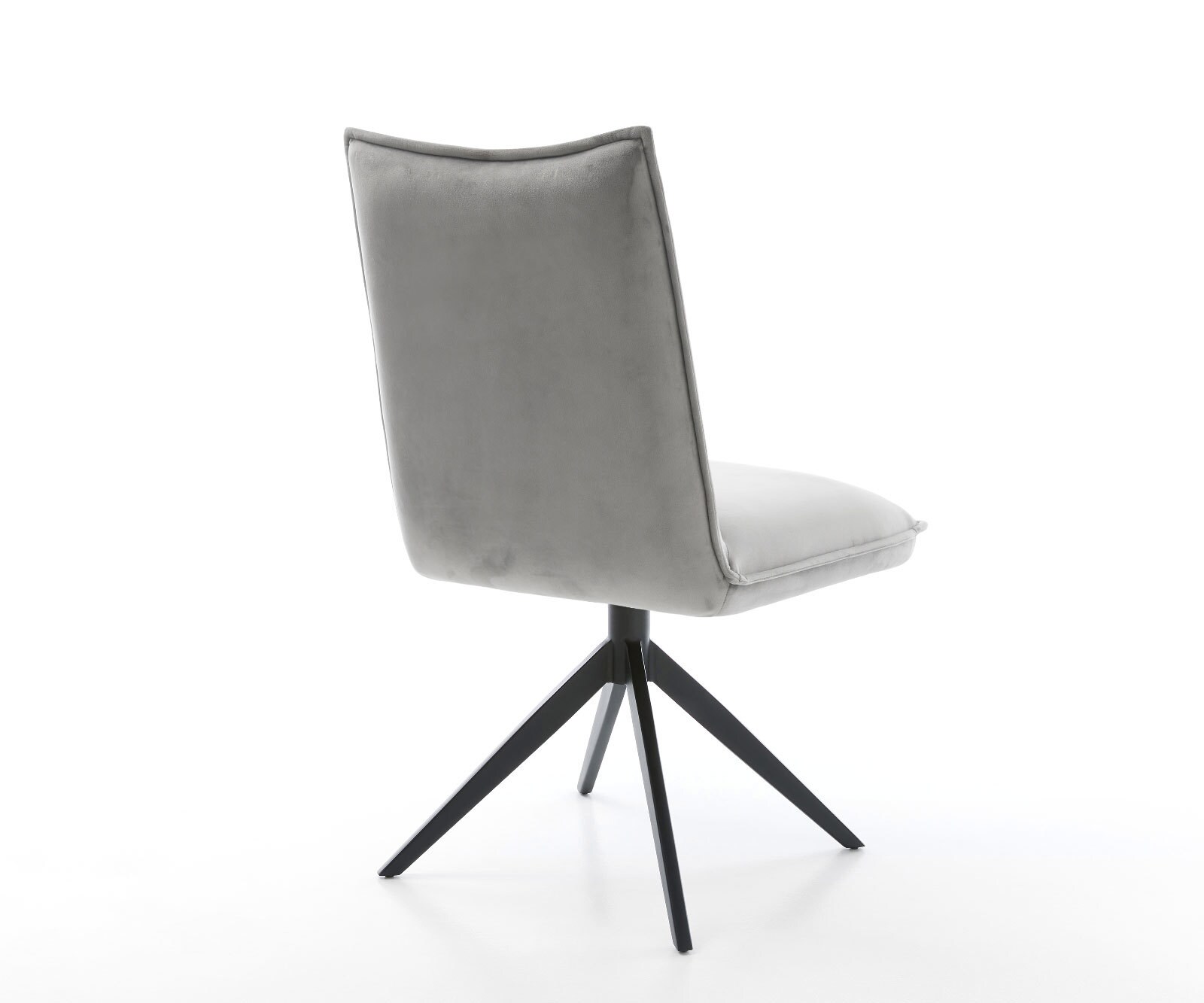 Chaise-pivotante Lelio-Flex velours gris pied croisé large noir pivotement sur 360° fonction bascule ressorts ensachés 5