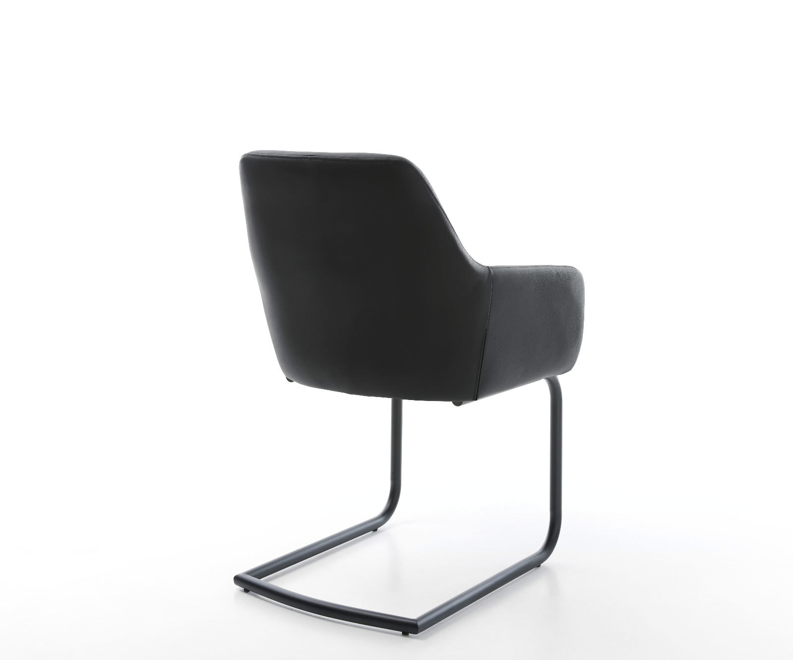 Cantilever Pejo-Flex cuir de vache noir pied cantilever rond noir ressorts ensachés 4 Cantilever Pejo-Flex cuir de vache noir pied cantilever rond noir ressorts ensachés 4