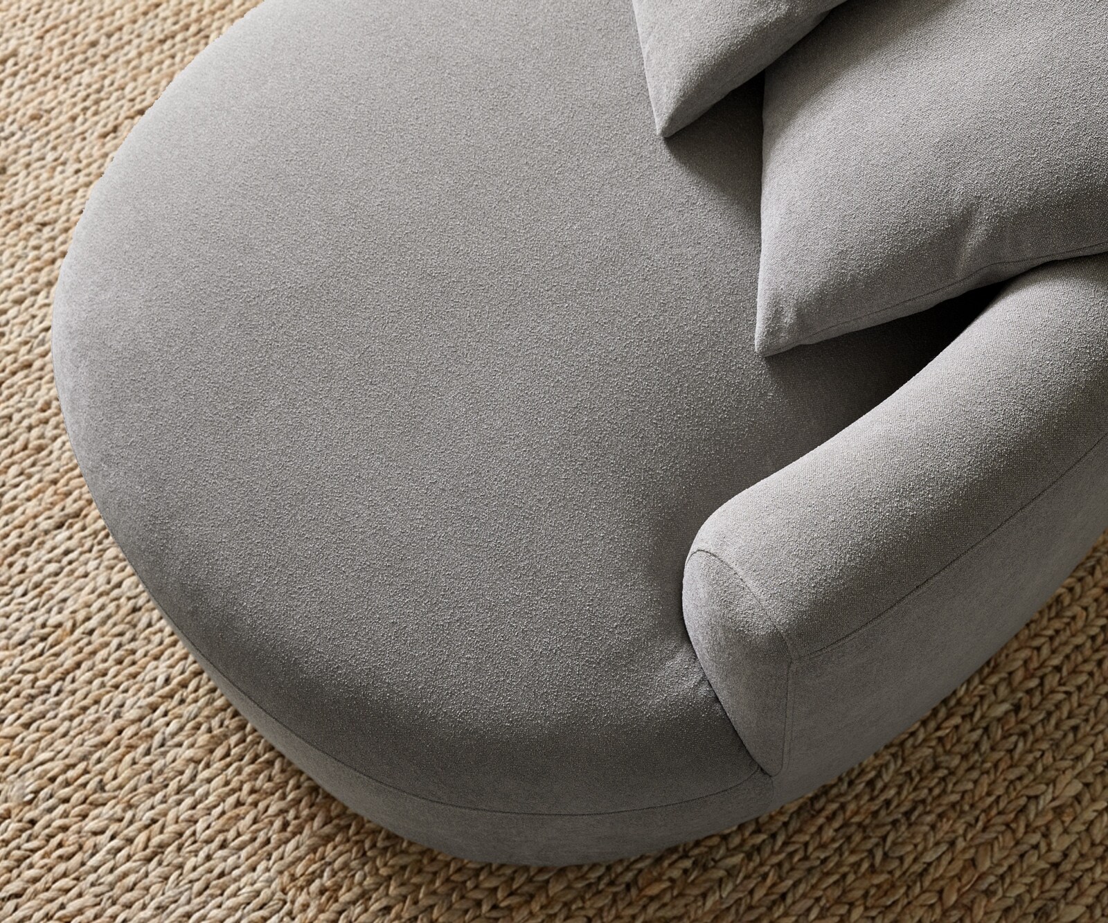 Grand-canapé Edina 330 x 170 cm, tissu structuré gris clair 6
