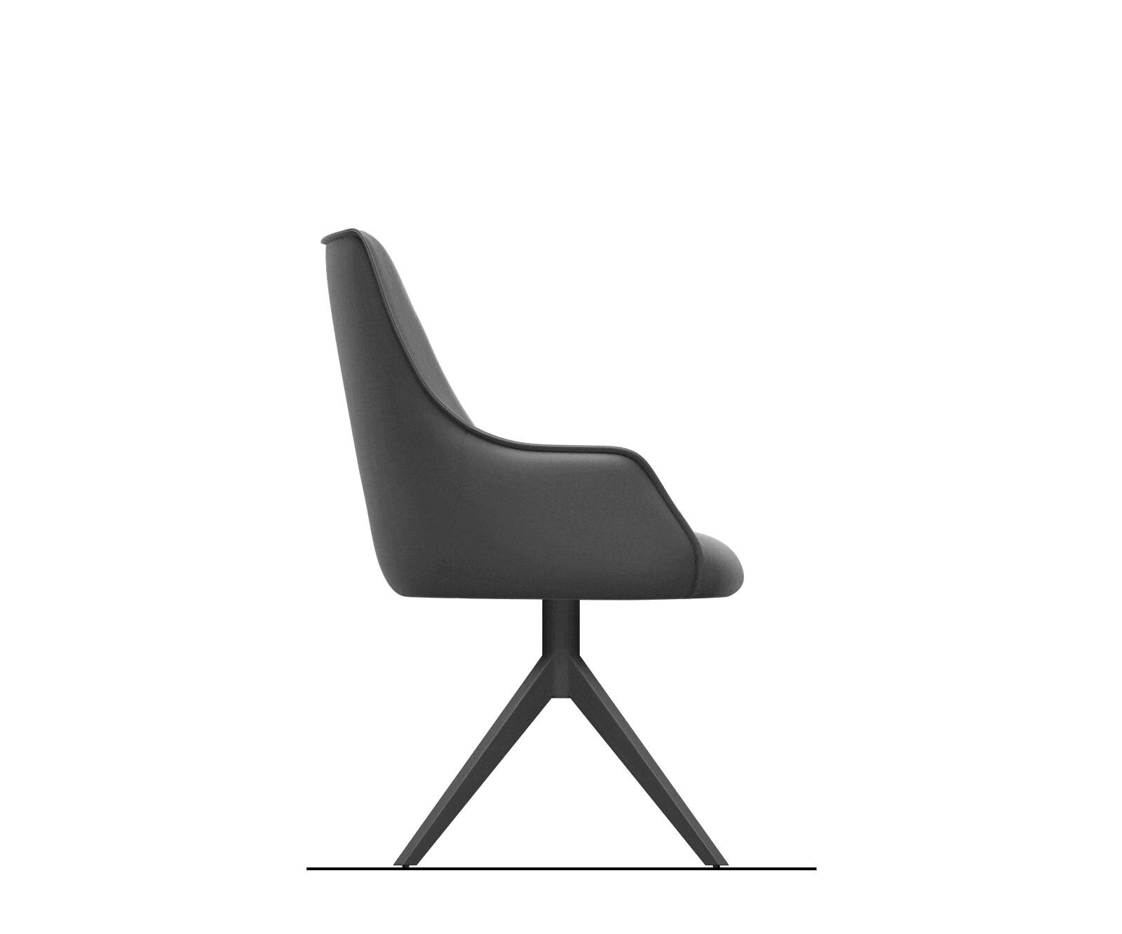 Chaise-pivotante Alja-Flex microvelours boue pied croisé large noir pivotement sur 360° fonction bascule ressorts ensachés 8