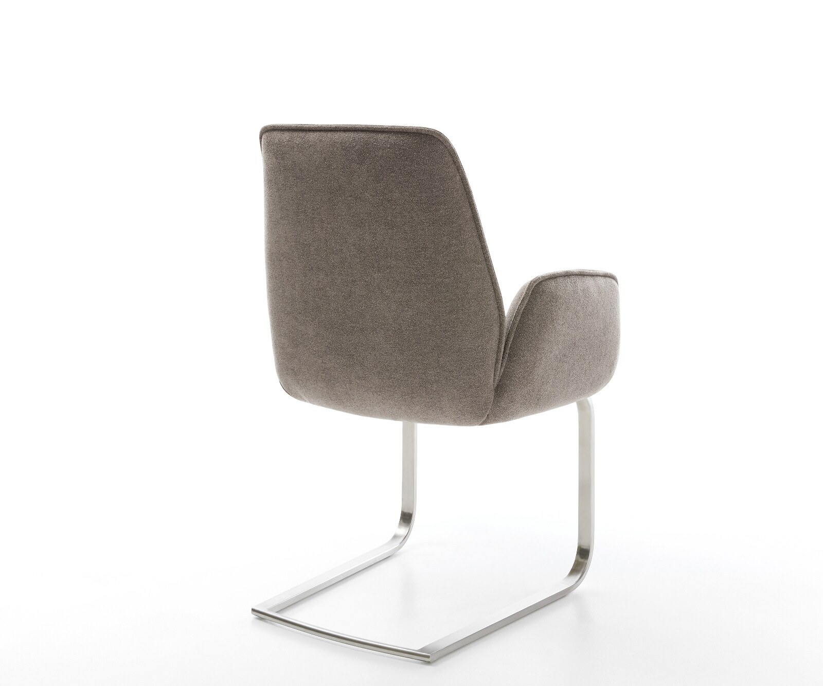 Cantilever Zoa-Flex tissu structuré doux taupe pied cantilever plat acier inoxydable ressorts ensachés 4