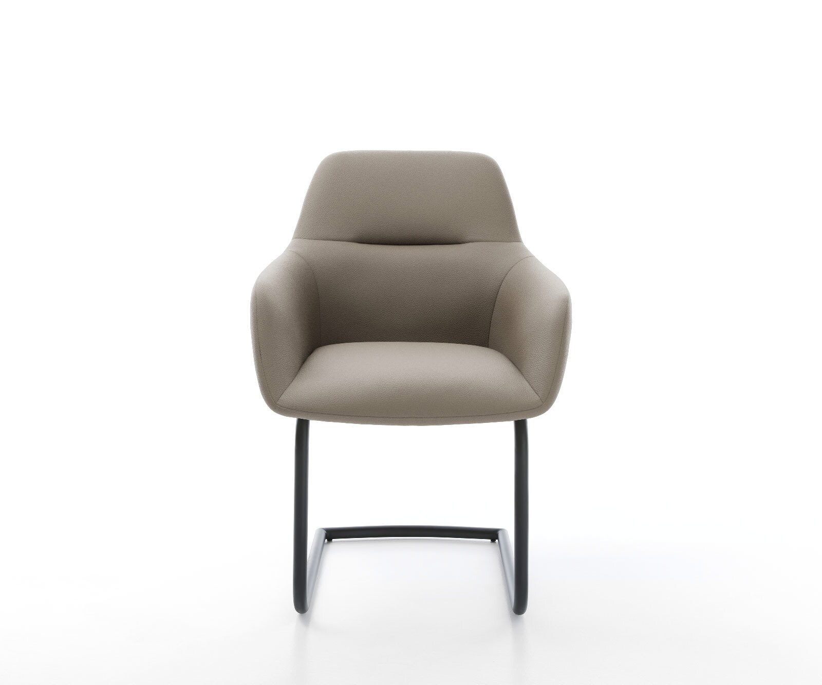 Cantilever Pejo-Flex cuir de vache couleur boue pied cantilever rond noir ressorts ensachés 2