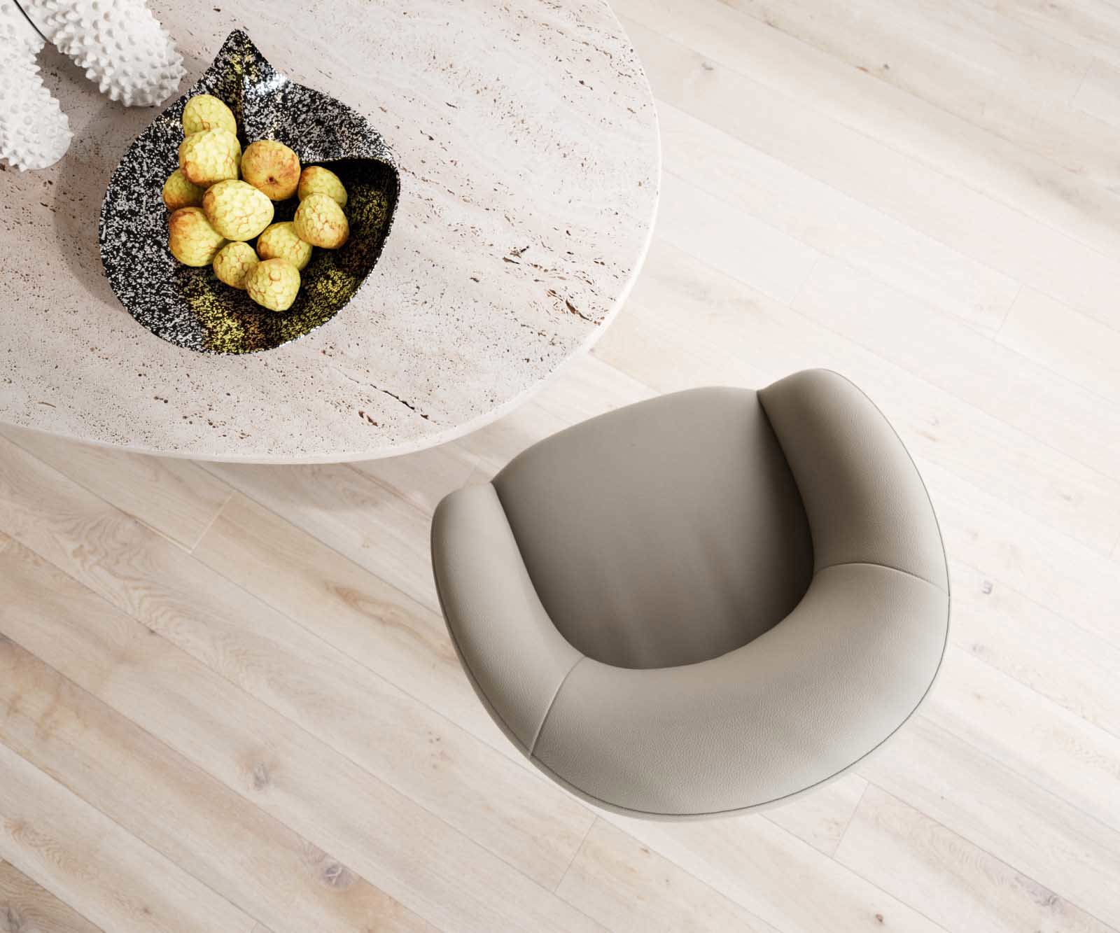 Chaise-de-salle-à-manger Vinka-Flex avec accoudoirs cuir de vache couleur boue pied trapèze acier inoxydable brossé ressorts ensachés 3 Chaise-de-salle-à-manger Vinka-Flex avec accoudoirs cuir de vache couleur boue pied trapèze acier inoxydable brossé ressorts ensachés 3