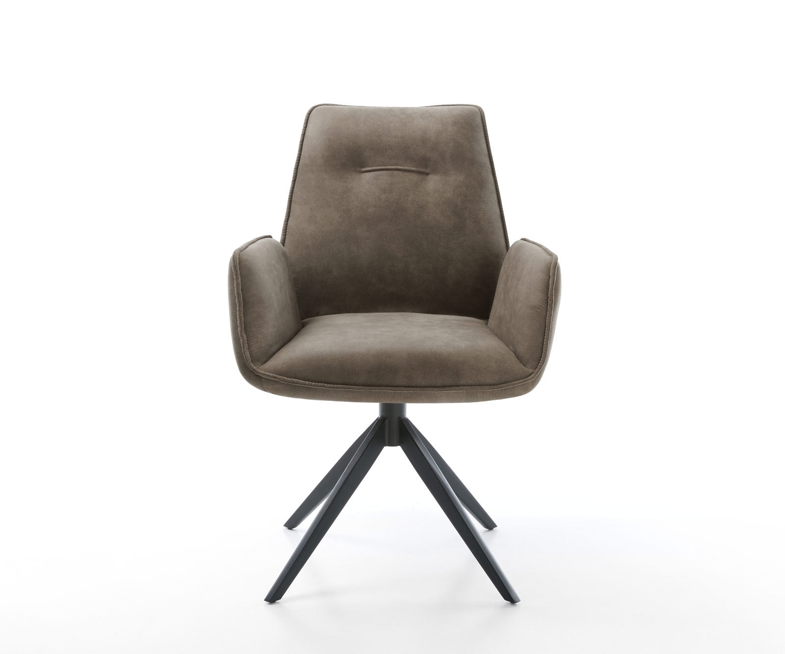 Chaise-pivotante Zoa-Flex microvelours taupe vintage pied croisé large noir pivotement sur 360° fonction bascule ressorts ensachés 1 Chaise-pivotante Zoa-Flex microvelours taupe vintage pied croisé large noir pivotement sur 360° fonction bascule ressorts ensachés 1