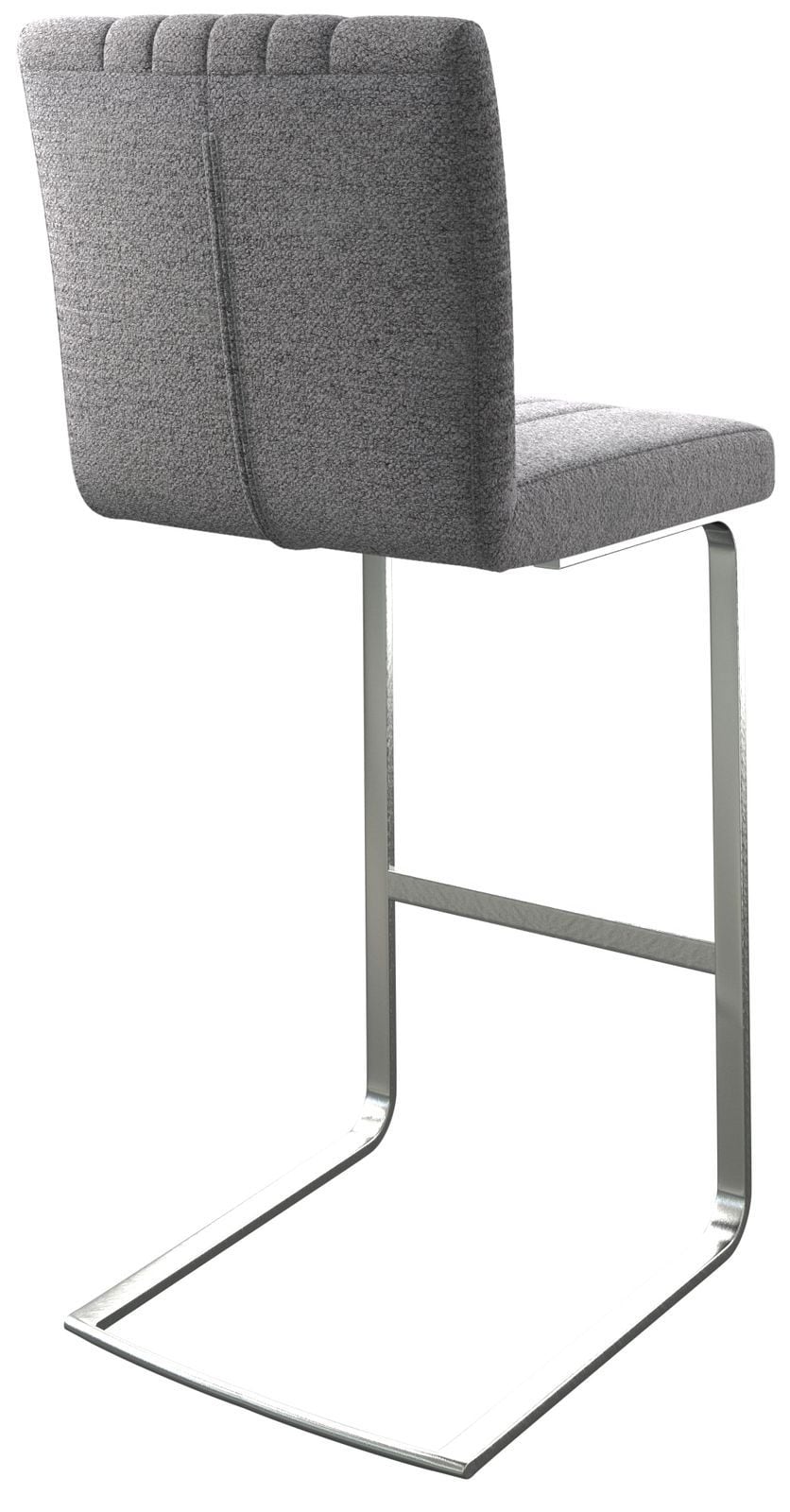Chaise-de-bar Luiga-Flex tissu texturé gris clair chaise cantilever acier plat inoxydable 4 Chaise-de-bar Luiga-Flex tissu texturé gris clair chaise cantilever acier plat inoxydable 4