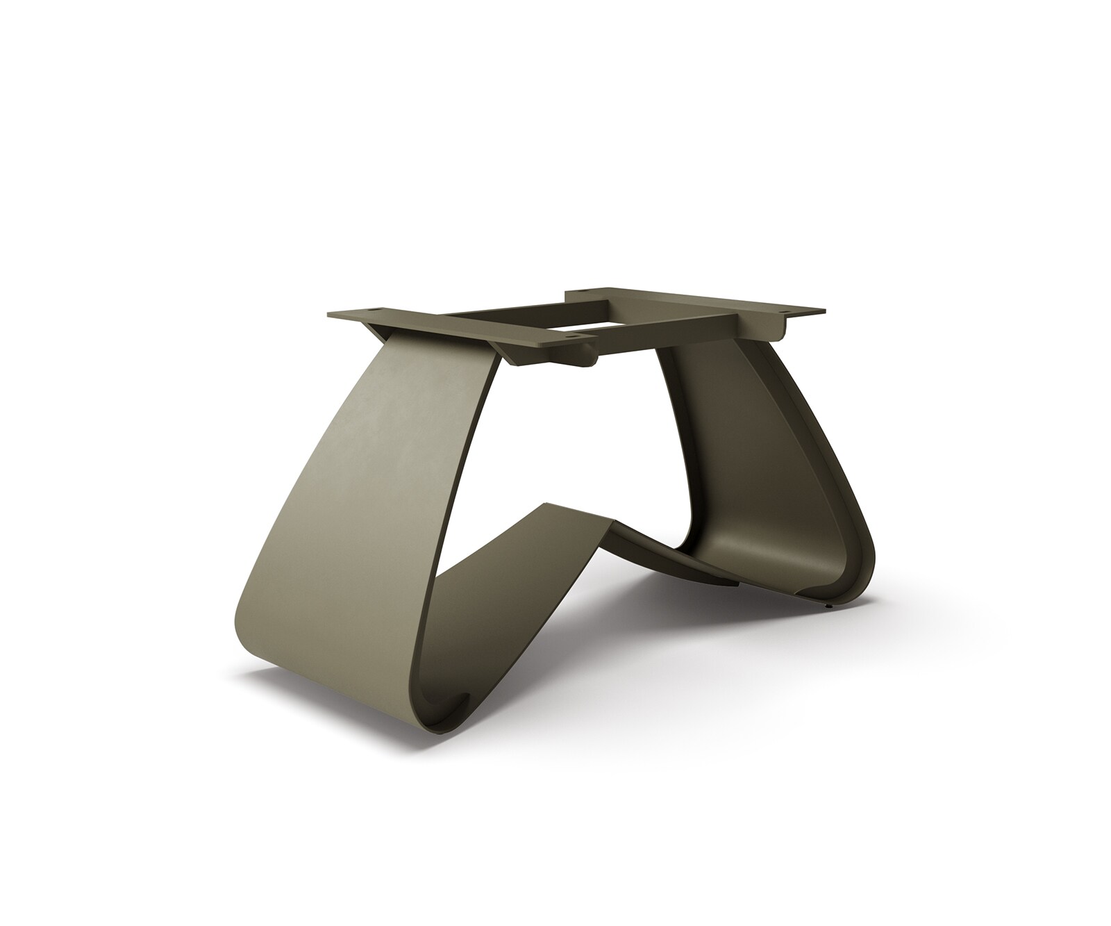 Pieds de table piétement en W métal effet titane pour plateaux de table à rallonges de 180-300 cm