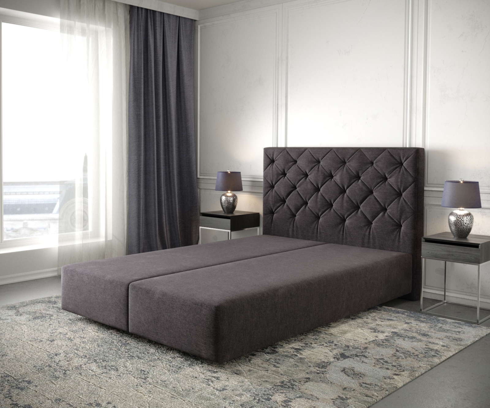 Cadre-de-sommier Dream-Great 160x200 Microfibre Noir Cadre-de-sommier Dream-Great 160x200 Microfibre Noir