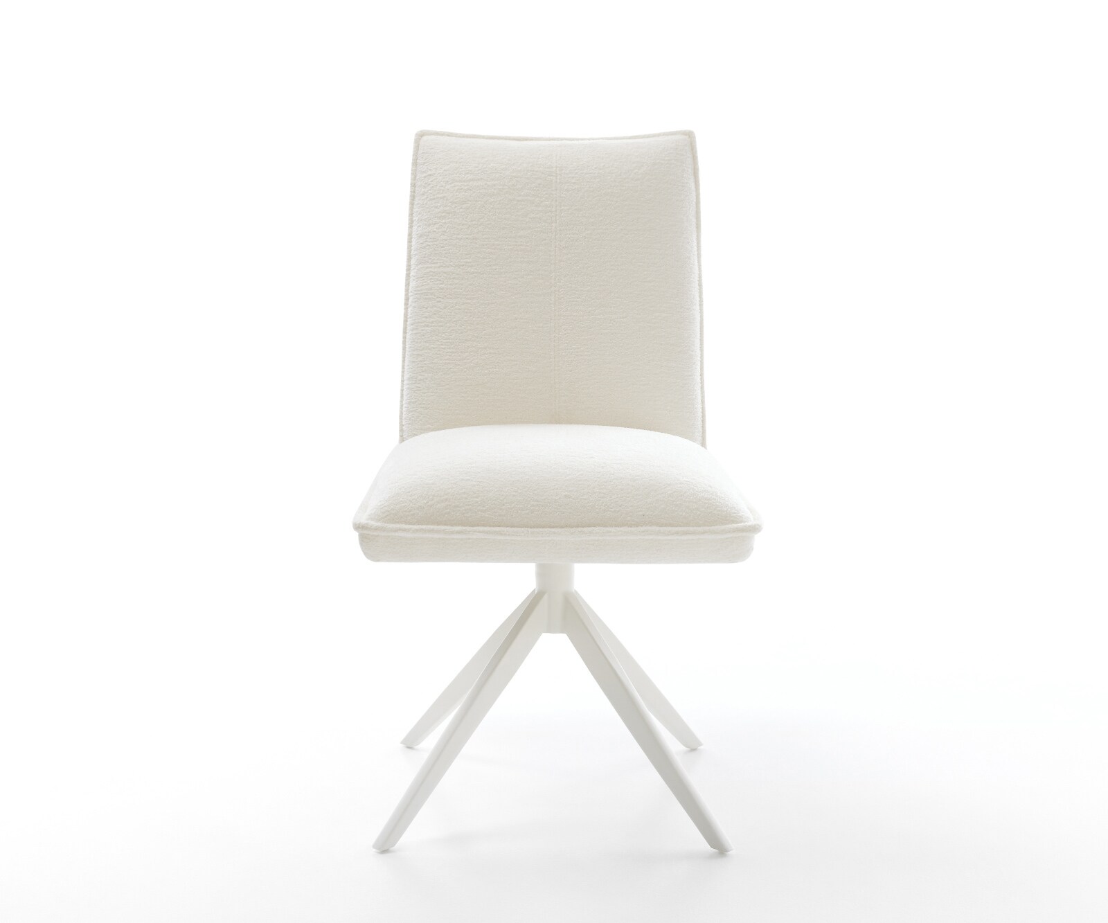 Chaise-pivotante Lelio-Flex bouclé doux beige pied croisé large blanc pivotement sur 360° fonction bascule resorts ensachés 2