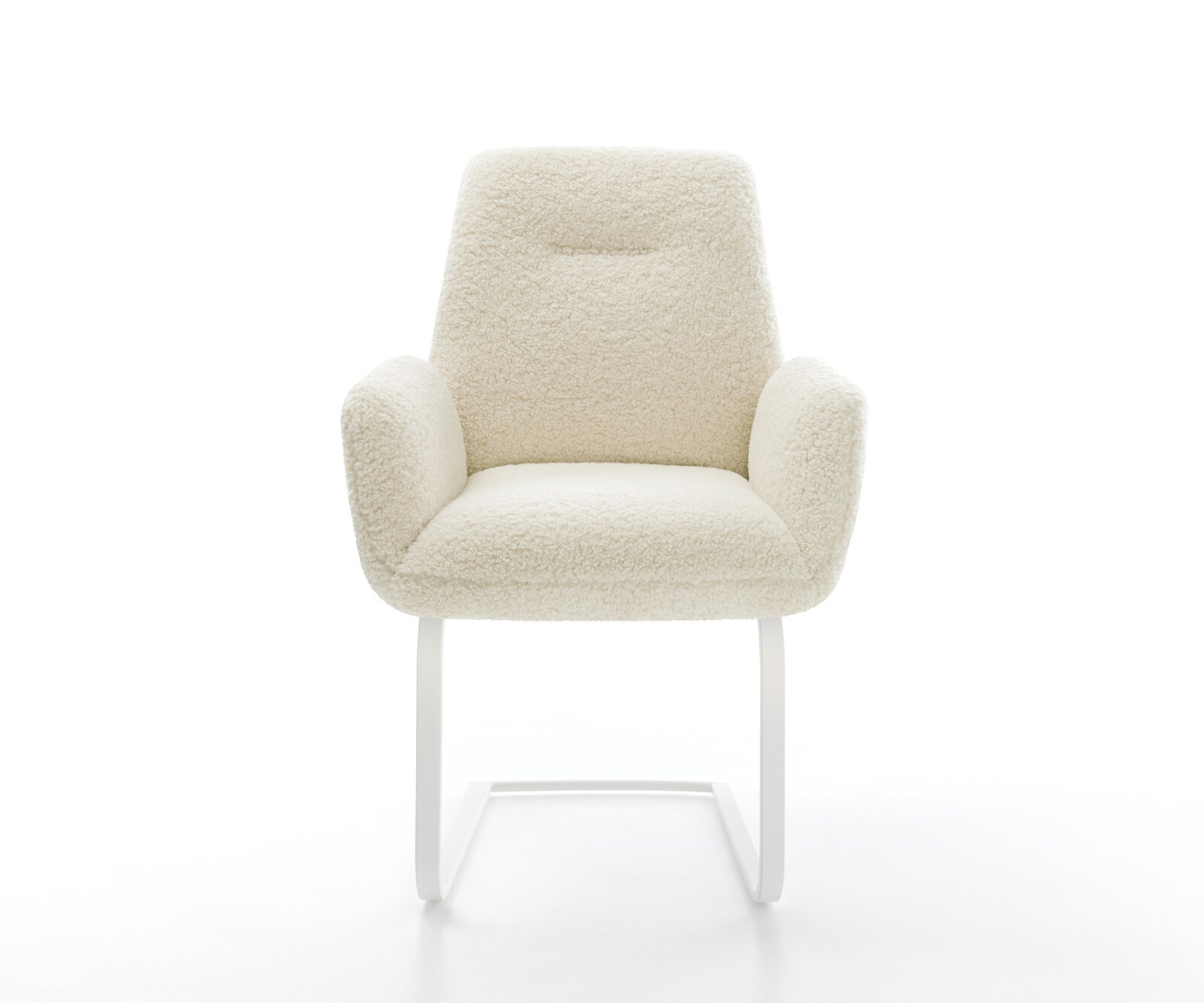 Cantilever Zoa-Flex tissu teddy beige pied cantilever plat blanc resorts ensachés 2