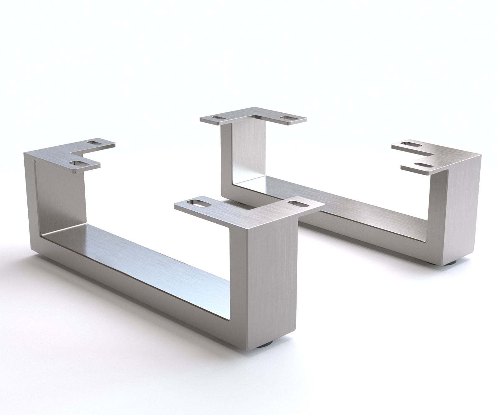 Pied-patin 12,5 cm inox brossé pour meubles à caisson de profondeur 45 cm (set de 2) 1