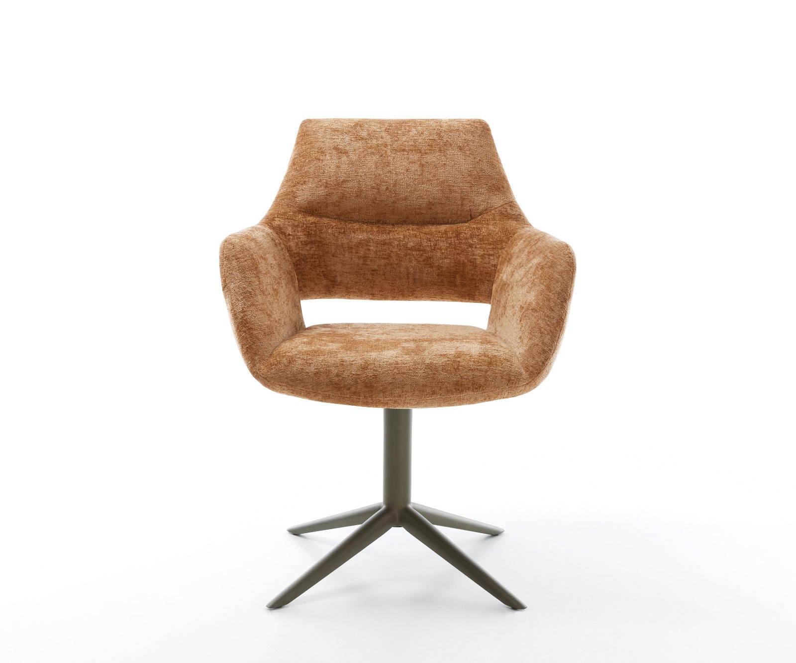 Chaise-pivotante Yago-Flex avec accoudoirs chenille rouille pied de chaise 4 branches aspect titane pivotement sur 360° fonction bascule ressorts ensachés 1 Chaise-pivotante Yago-Flex avec accoudoirs chenille rouille pied de chaise 4 branches aspect titane pivotement sur 360° fonction bascule ressorts ensachés 1