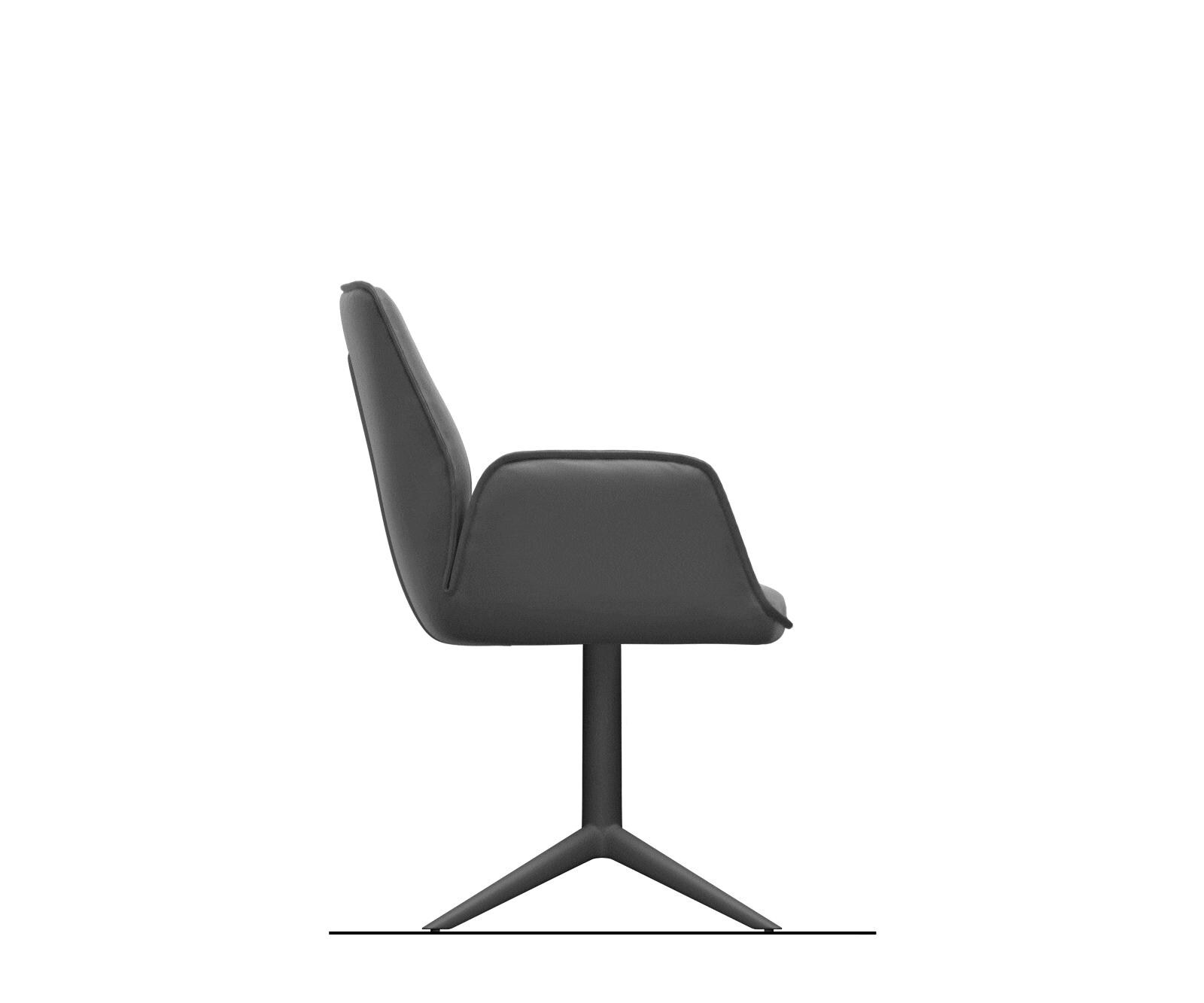 Chaise-pivotante Zoa-Flex tissu teddy beige pied de chaise 4 branches blanc pivotement sur 360° fonction bascule resorts ensachés 8