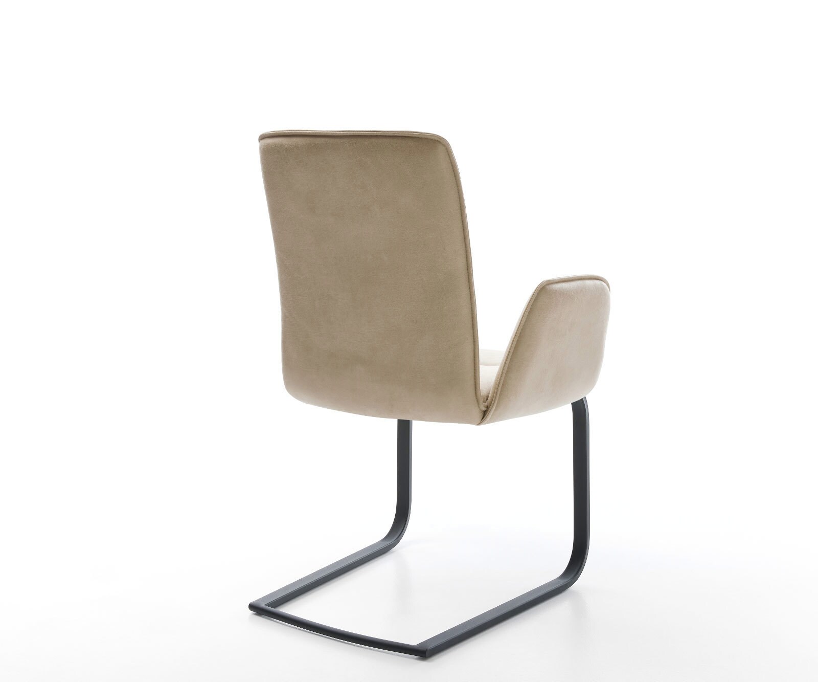 Cantilever Vinja-Flex microvelours beige vintage pied cantilever plat noir 5