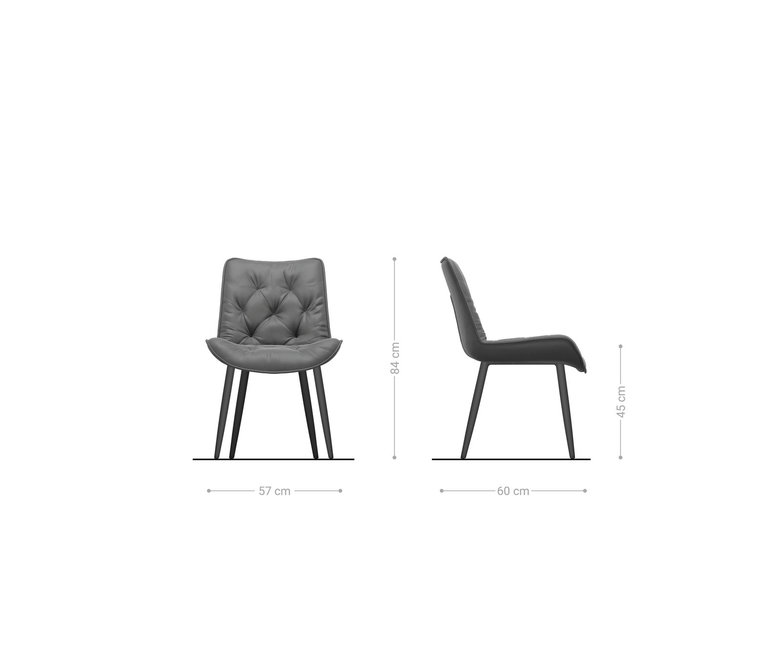 Chaise-de-salle-à-manger Taimi-Flex bouclé doux beige 4 pieds coniques acier inoxydable 6