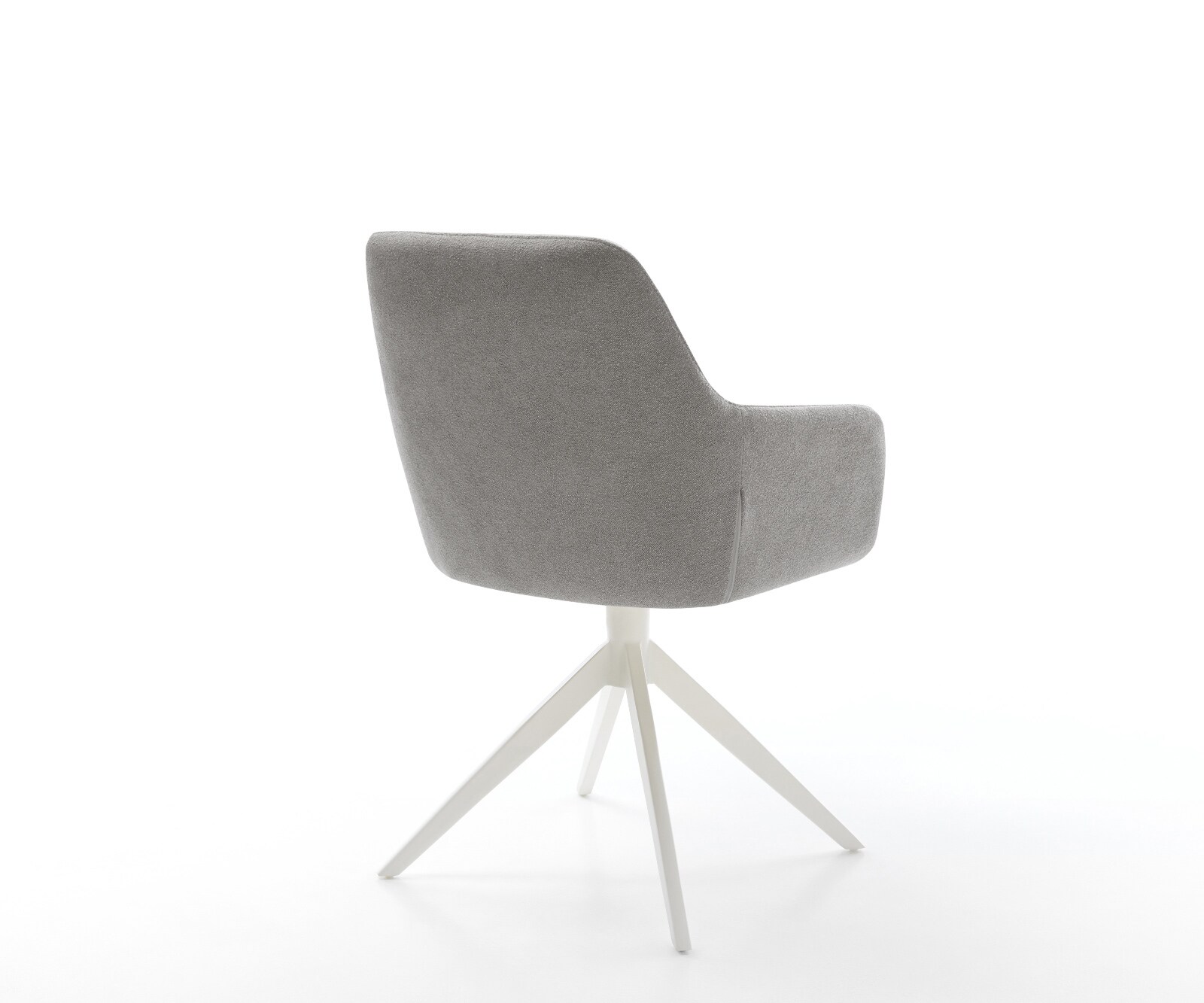 Chaise-pivotante Pejo-Flex tissu structuré doux gris pied croisé large blanc pivotement sur 360° fonction bascule resorts ensachés 5