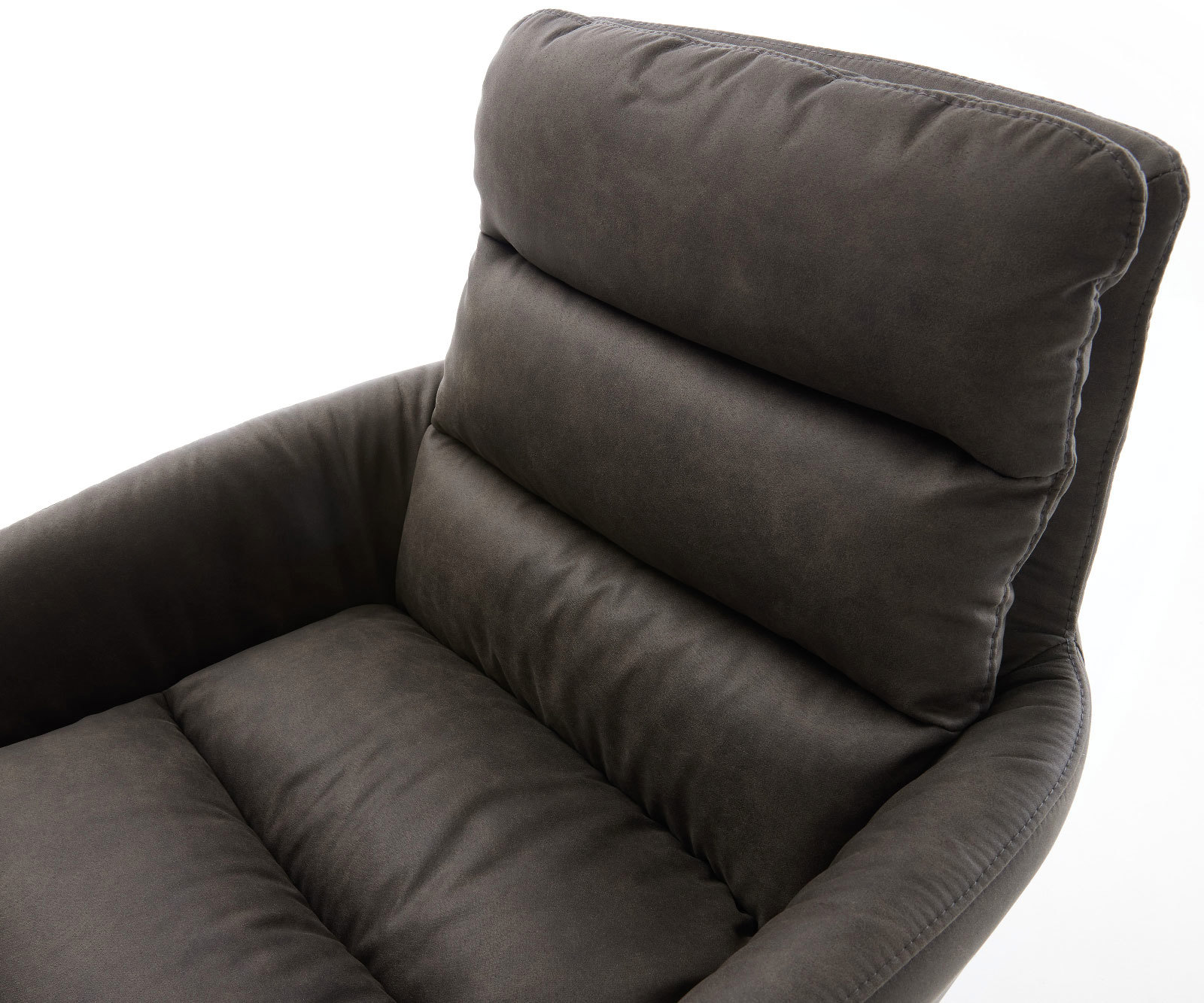 Chaise-pivotante Abelia-Flex microvelours anthracite vintage pied croisé large noir pivotement sur 360° fonction bascule 3 Chaise-pivotante Abelia-Flex microvelours anthracite vintage pied croisé large noir pivotement sur 360° fonction bascule 3