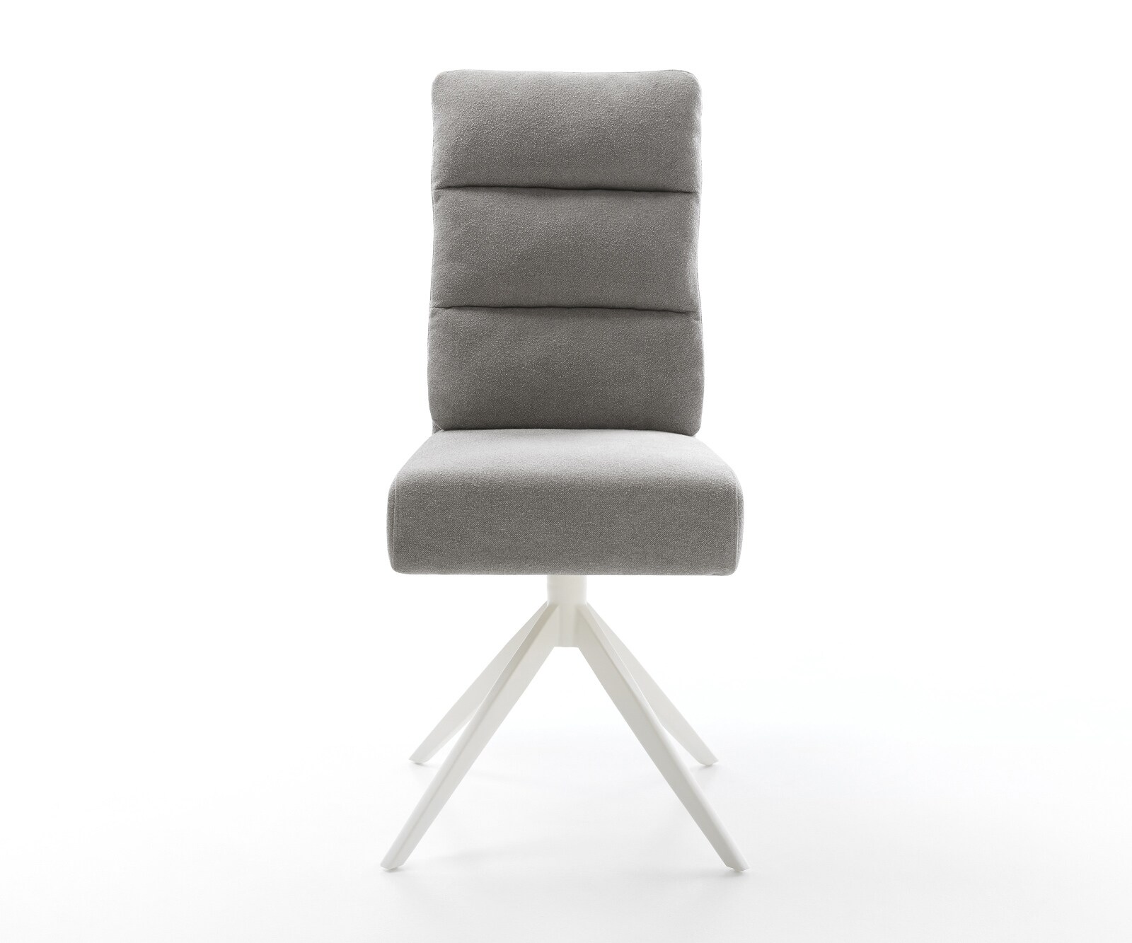 Chaise-pivotante Pela-Flex tissu structuré doux gris pied croisé large blanc pivotement sur 360° fonction bascule resorts ensachés 2