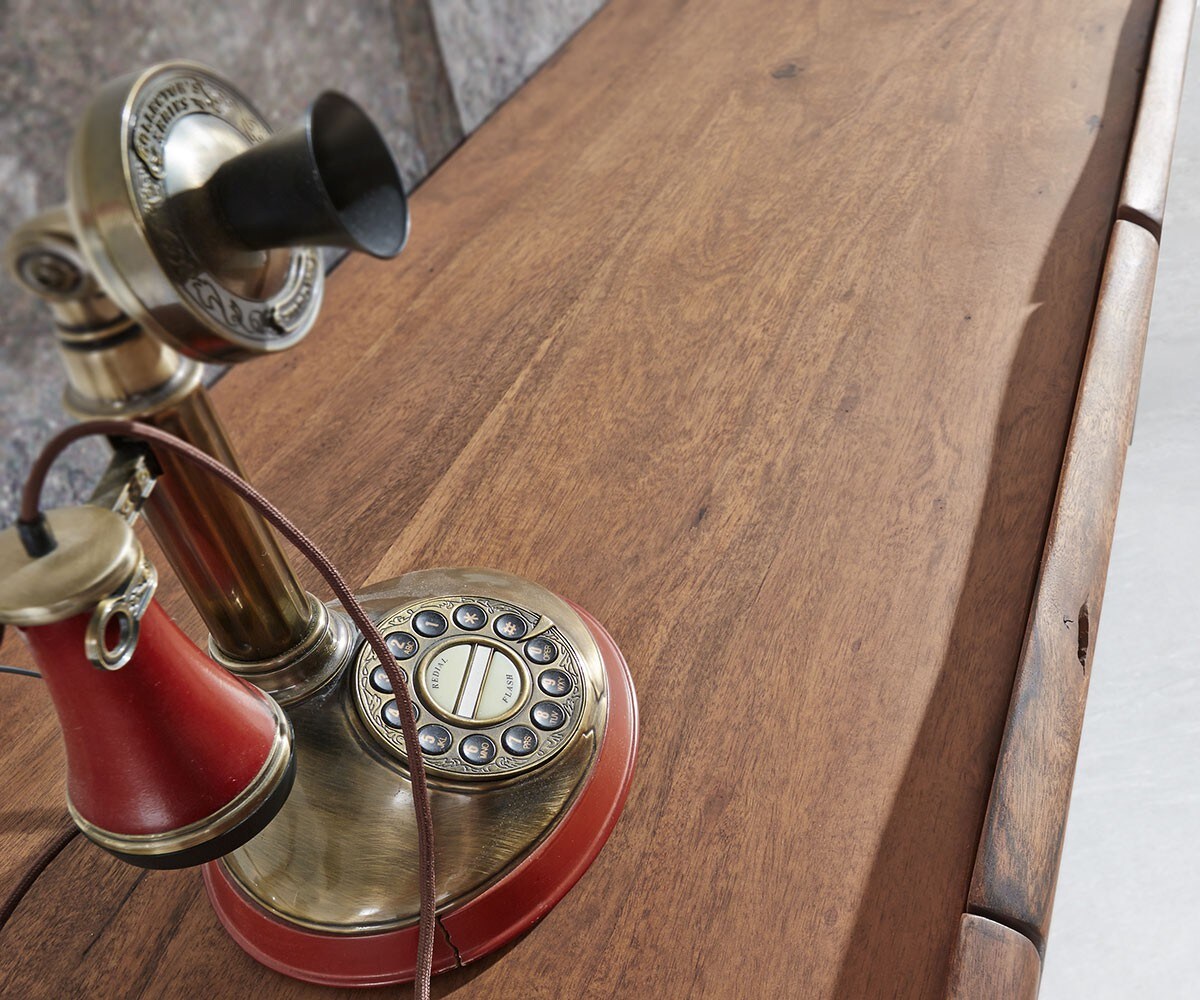 Commode Live-Edge 147 cm acacia marron 3 portes 3 tiroirs 3 Commode Live-Edge 147 cm acacia marron 3 portes 3 tiroirs 3