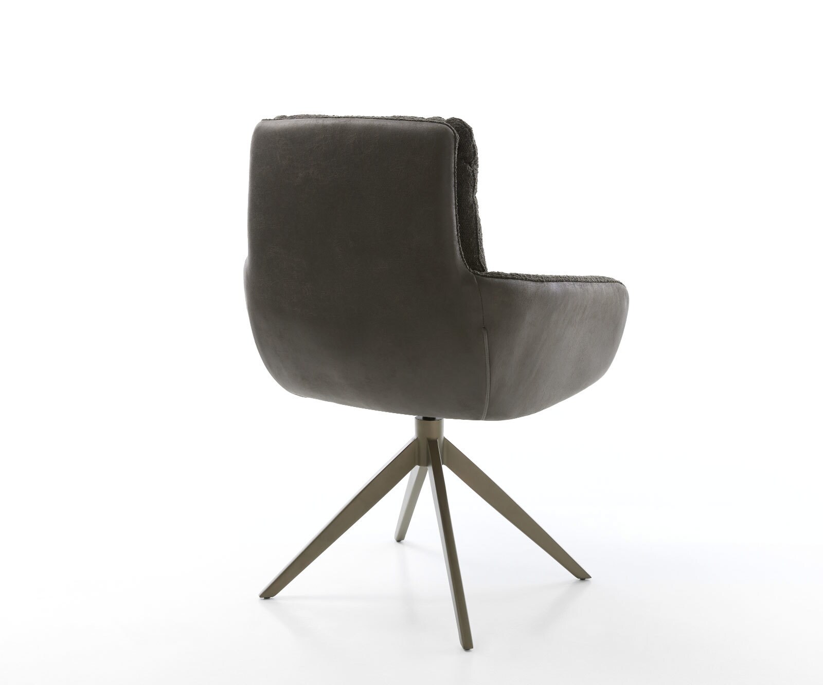 Chaise-pivotante Abelia-Flex avec accoudoirs tissu mixte noir pied croisé large aspect titane pivotement sur 360° fonction bascule 4 Chaise-pivotante Abelia-Flex avec accoudoirs tissu mixte noir pied croisé large aspect titane pivotement sur 360° fonction bascule 4