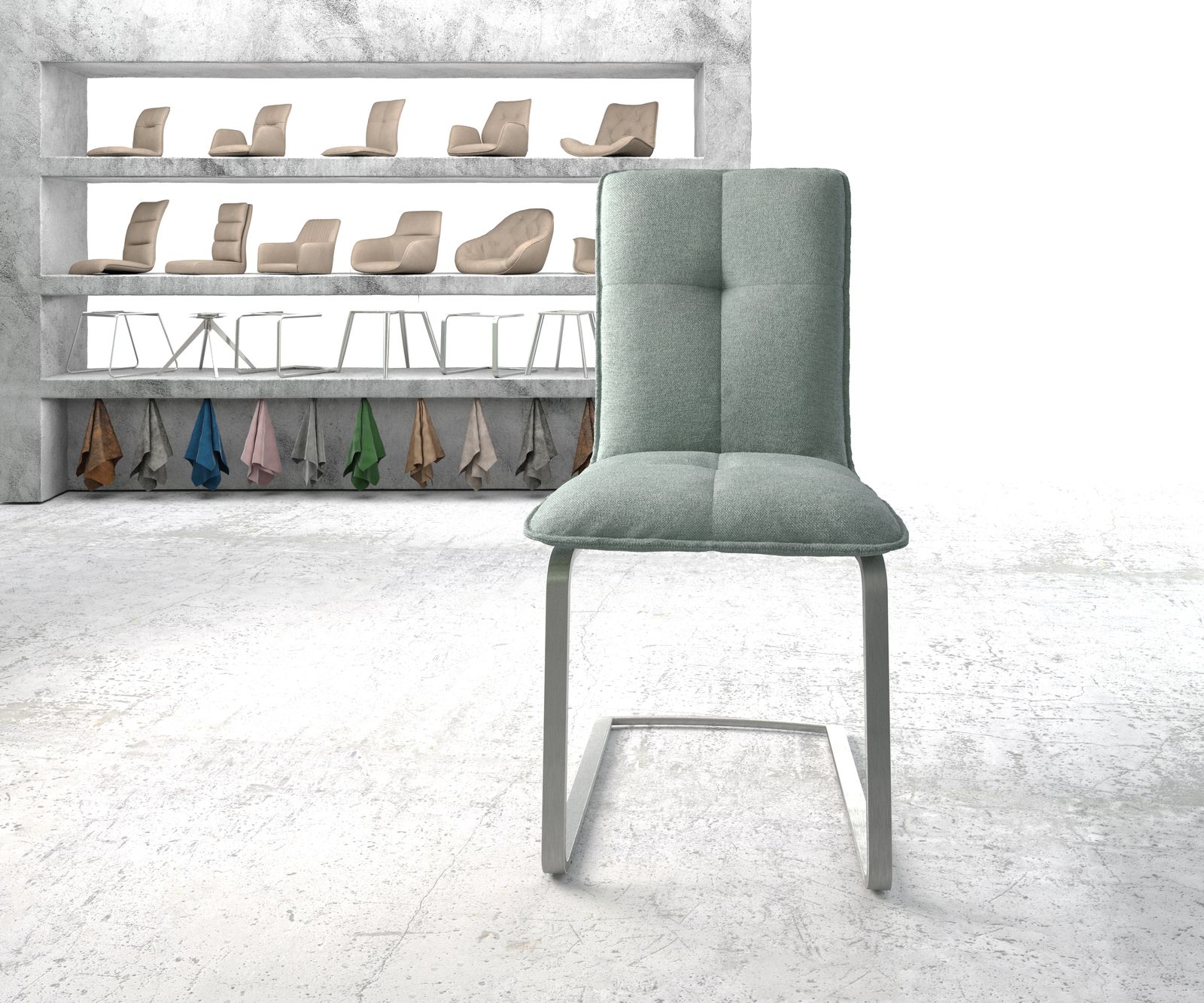 Cantilever Maddy-Flex rayures menthe cantilever plat acier inoxydable ressorts ondulés 2