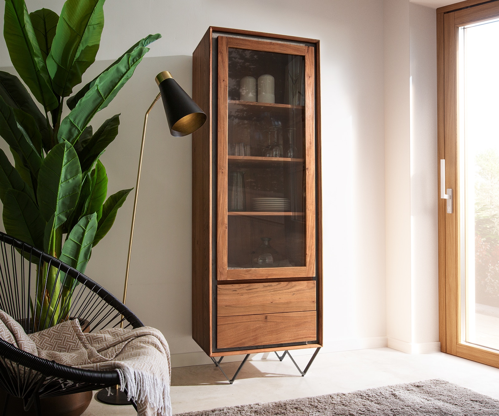 Vitrine Stonegrace Akazie Massivholz Steinfurnier 5 Vitrine Stonegrace Akazie Massivholz Steinfurnier 5