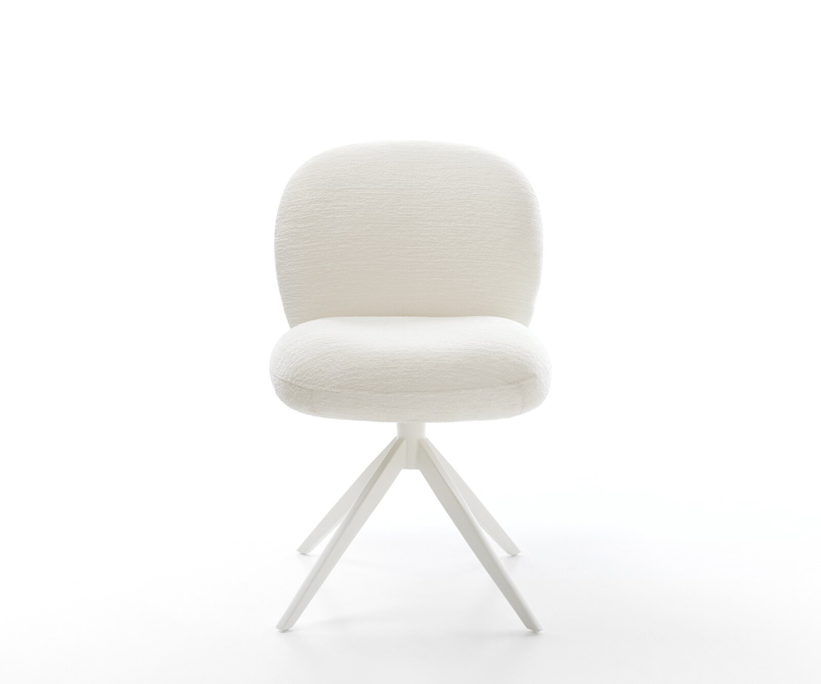 Chaise-pivotante Nube-Flex bouclé doux beige pied croisé large blanc pivotement sur 360° fonction bascule resorts ensachés 2