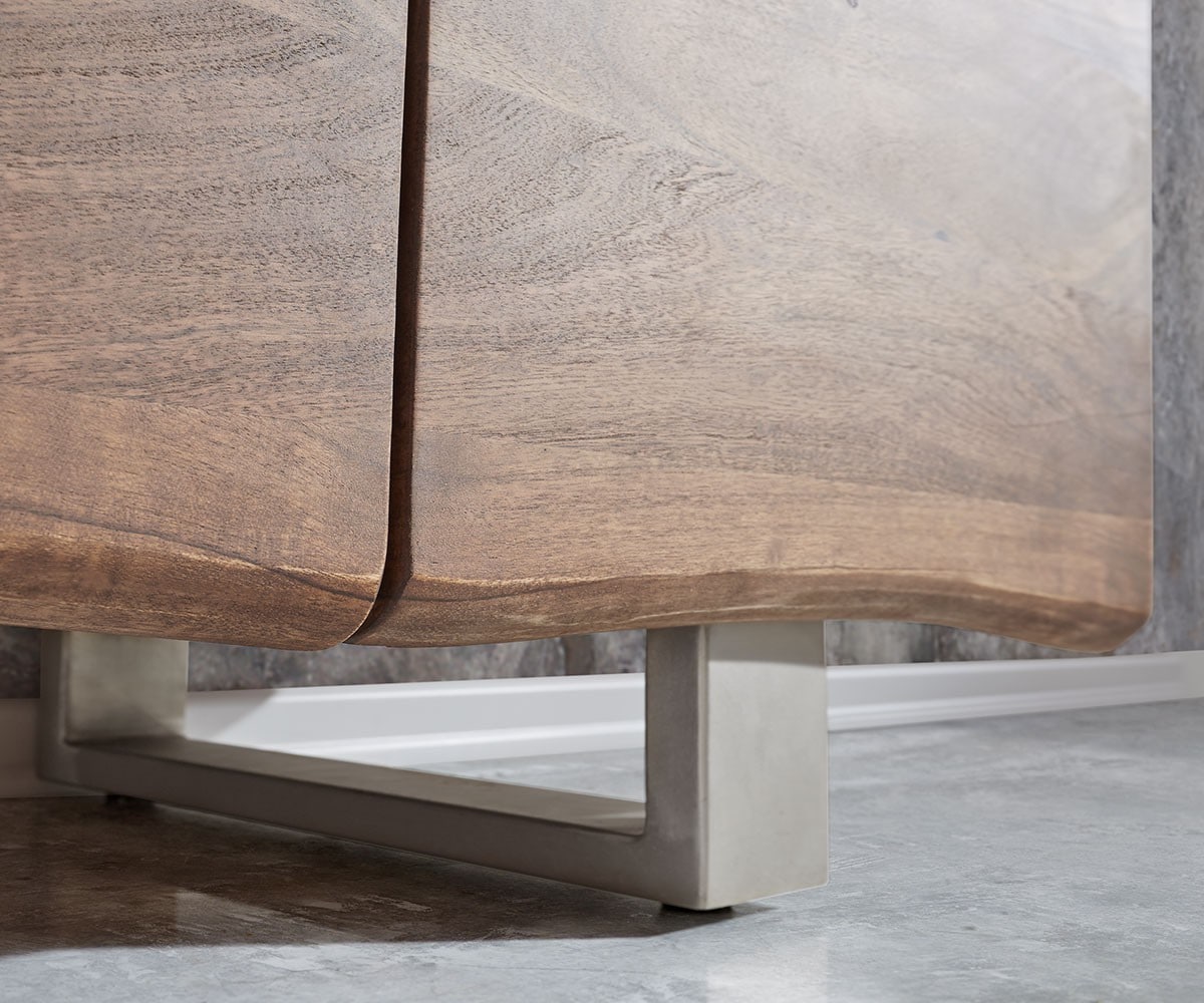 Commode Live-Edge 172 cm acacia marron 4 portes 4 tiroirs 6 Commode Live-Edge 172 cm acacia marron 4 portes 4 tiroirs 6